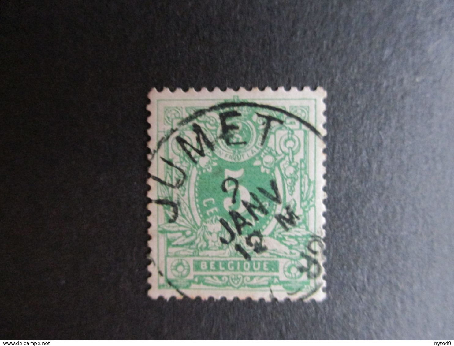 Nr 45 - Centrale Stempel "Jumet" - Coba + 2 - 1869-1888 León Acostado