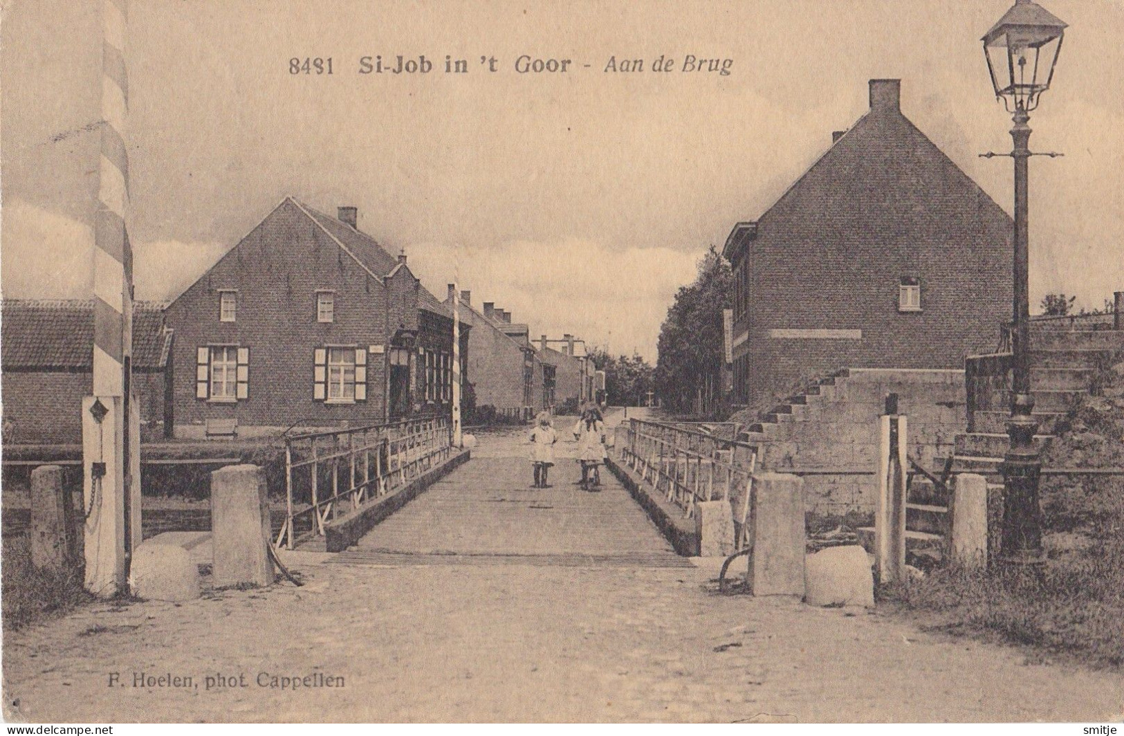 BRECHT - SINT JOB IN 'T GOOR CA. 1910-1920 ZICHT AAN DE BRUG SLAGBOOM KINDEREN - HOELEN KAPELLEN 8491 - Brecht