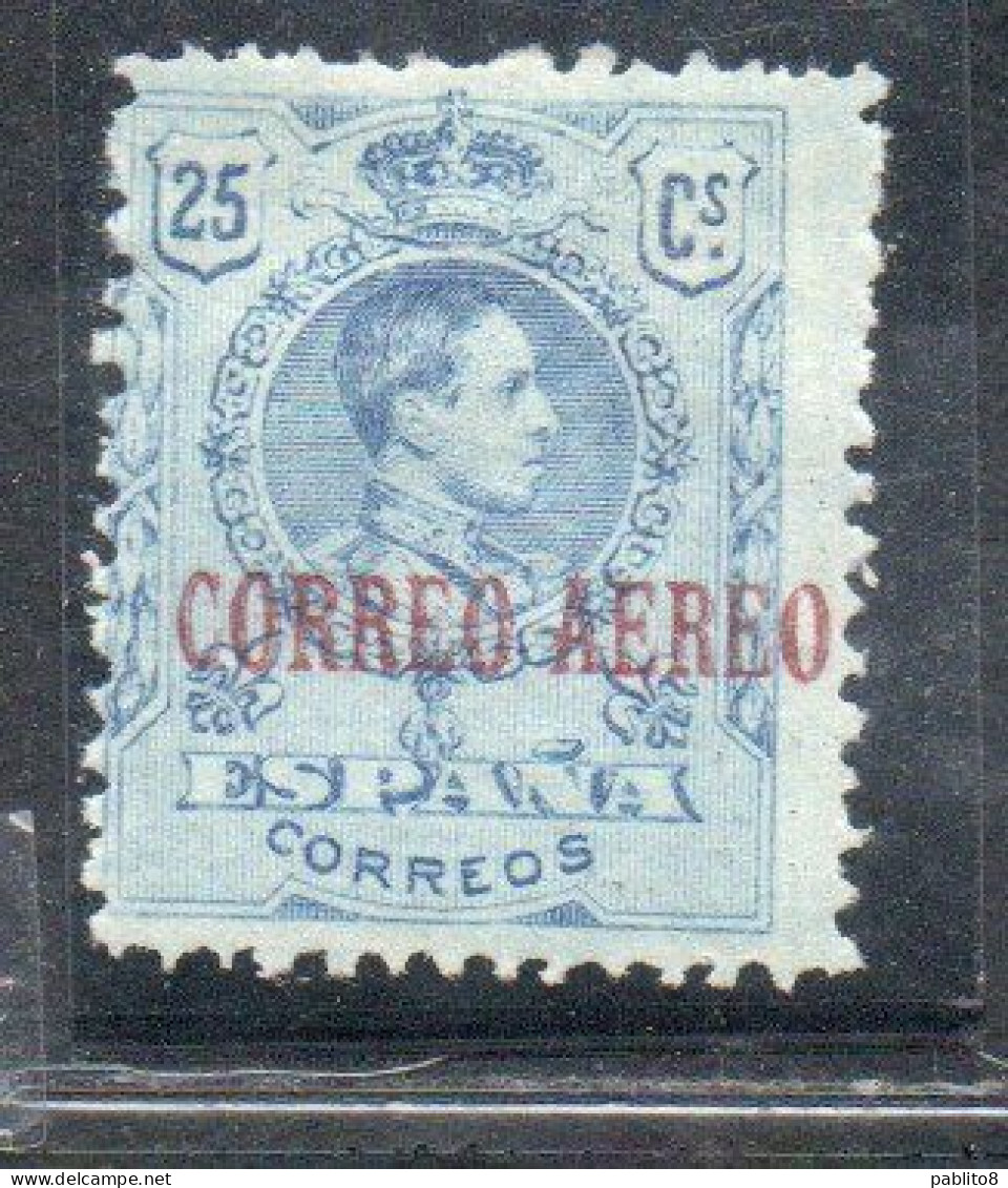 SPAIN ESPAÑA SPAGNA 1920 CORREO AEREO AIR POST MAIL AIRMAIL KING ALFONSO XIII RE ROI CENT. 25c MH - Neufs