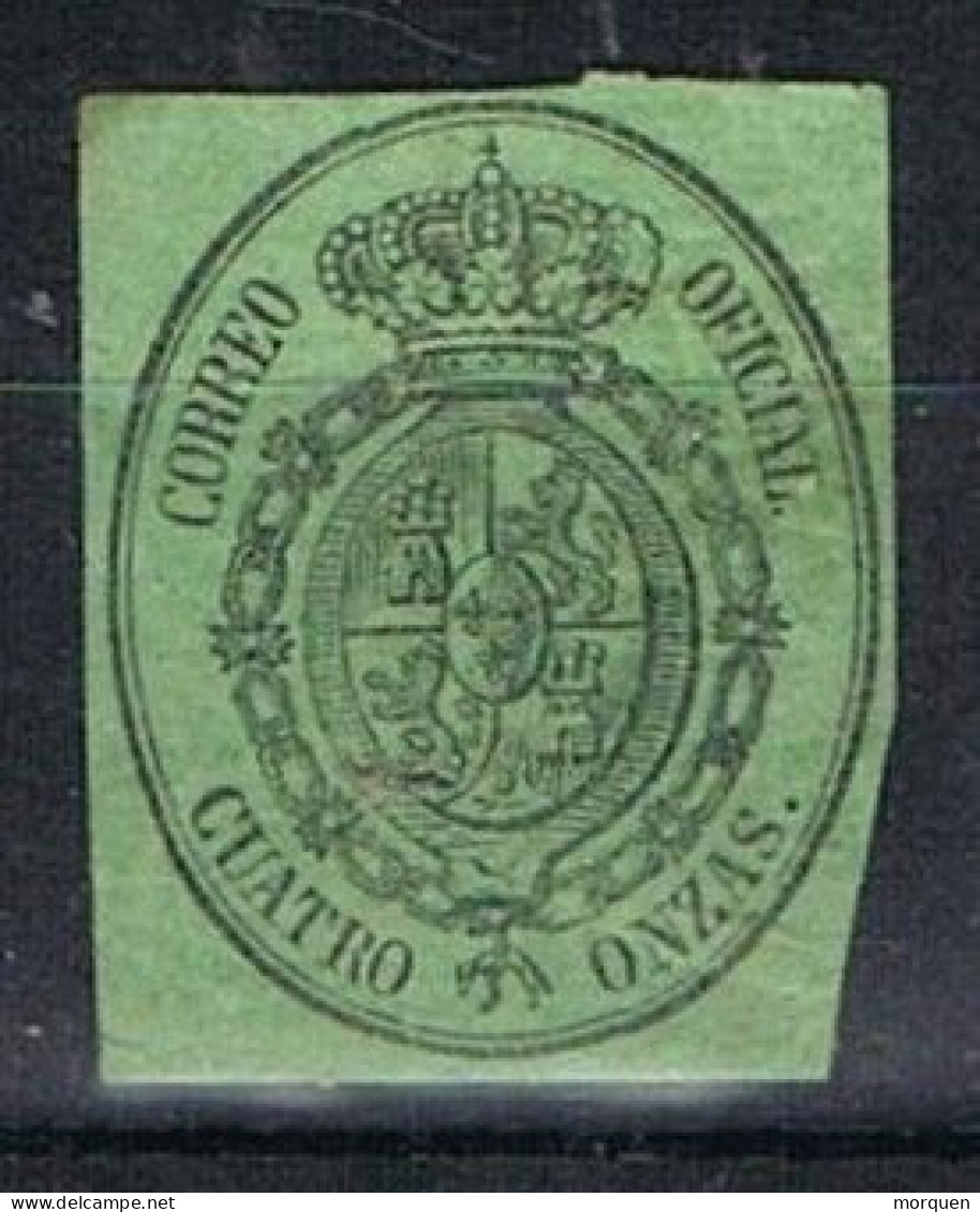 Sello 4 Onzas Servicio Oficial 1855, Edifil Num 37 ** - Unused Stamps