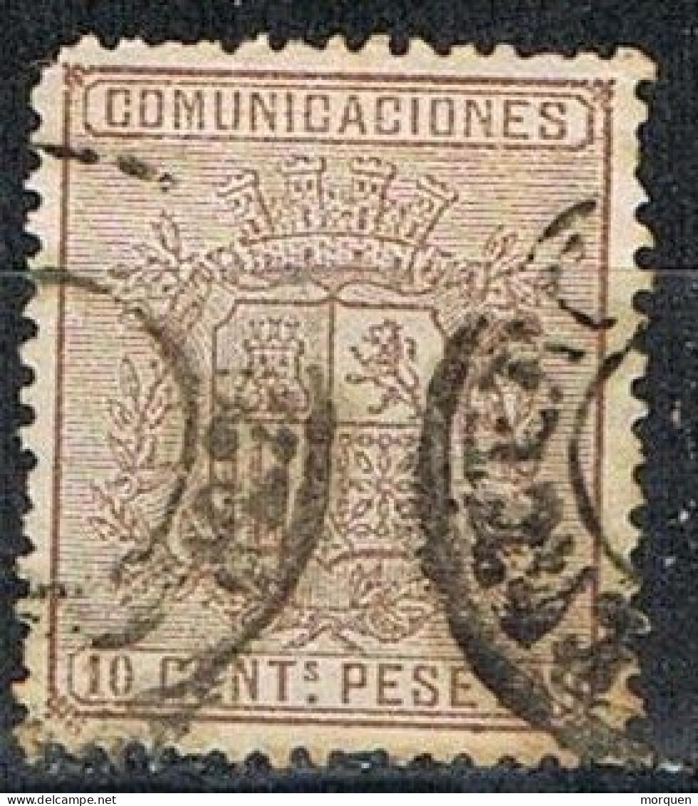 Sello Escudo España 1874, Fechador CACERES Variedad Centro Mudo, Edifil Num 153 º - Oblitérés