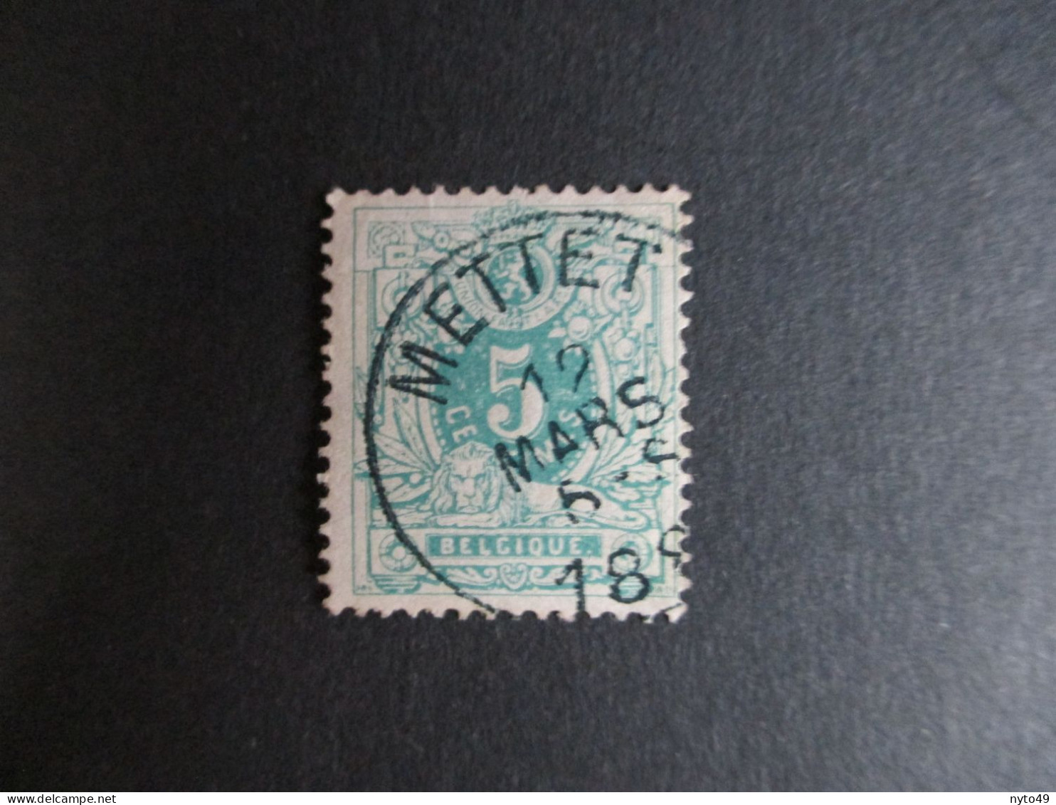 Nr 45 - Centrale Stempel "Mettet" - Coba + 4 - 1869-1888 Liggende Leeuw