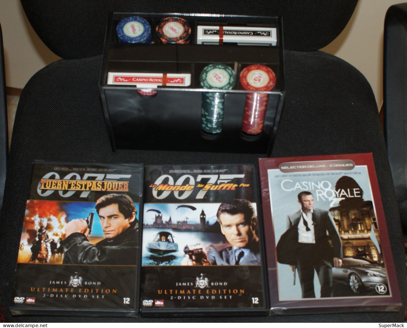 JAMES BOND 007 ULTIMATE CASINO EDITION, Coffret 42 DVD + Pokerset ### NEUF ### - Konvolute