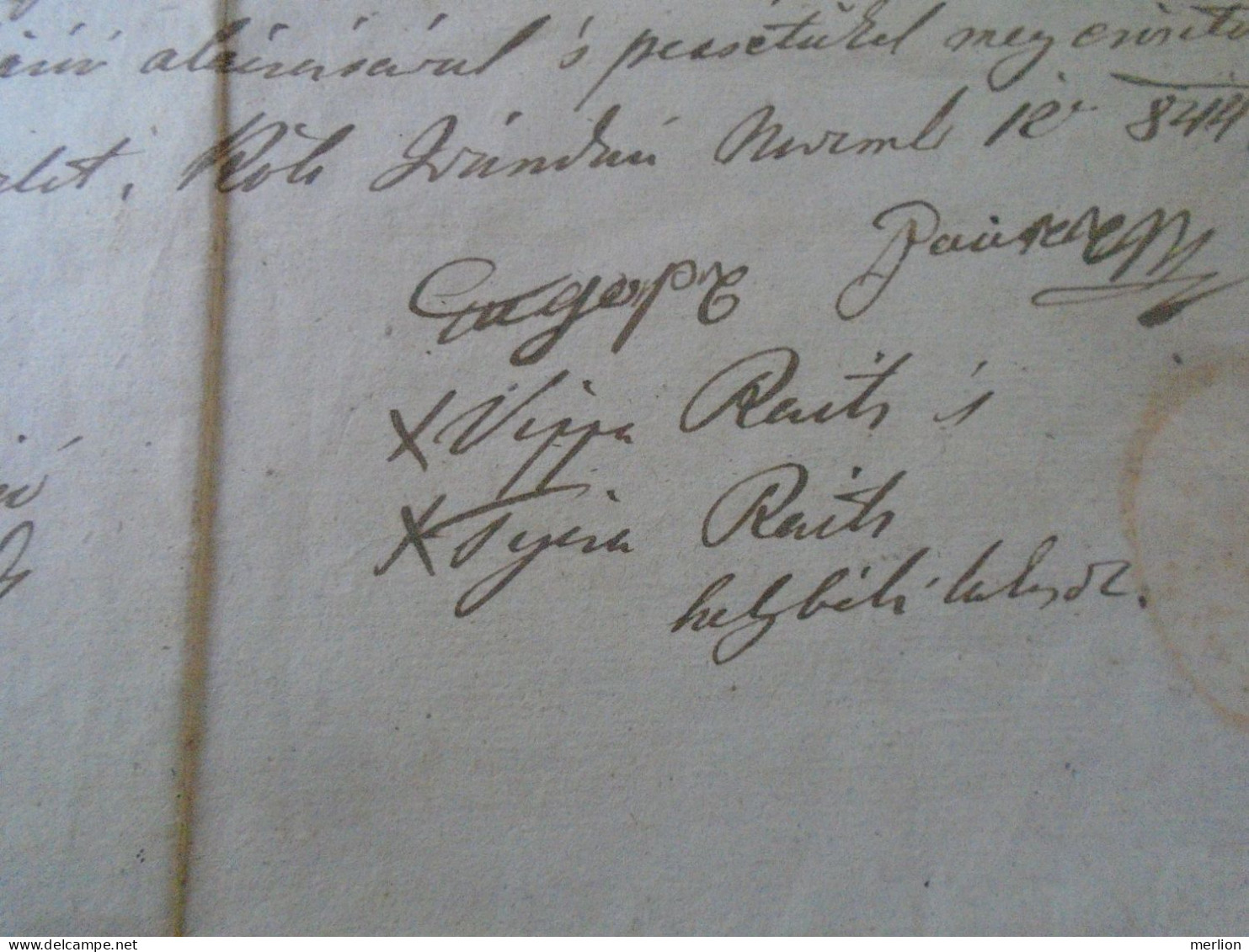 ZA470.24  Old Document - Hungary  Slovakia?  Romania?  Ivánka (Pozsony?, Párdány?) TYCZA RAITS  1844