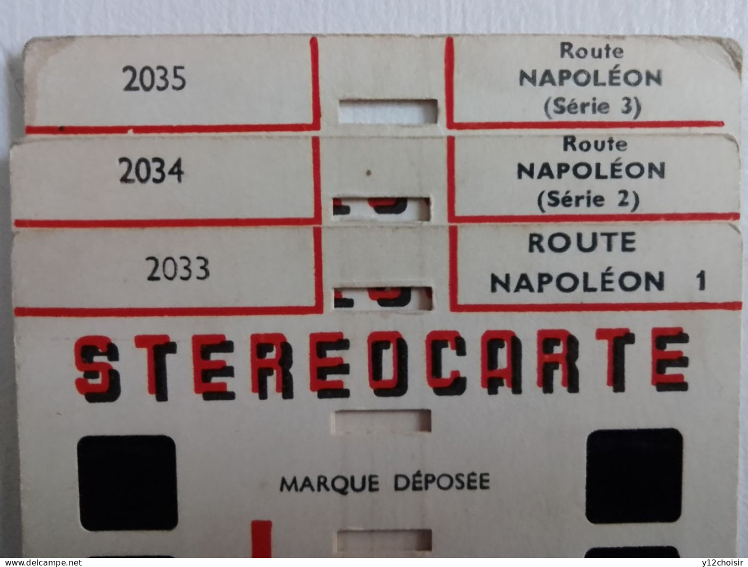 Lot 3 Stéréocartes Carte STEREOFILMS BRUGUIÈRE Route Empereur Napoléon 1, 2 & 3 - Stereoscopi