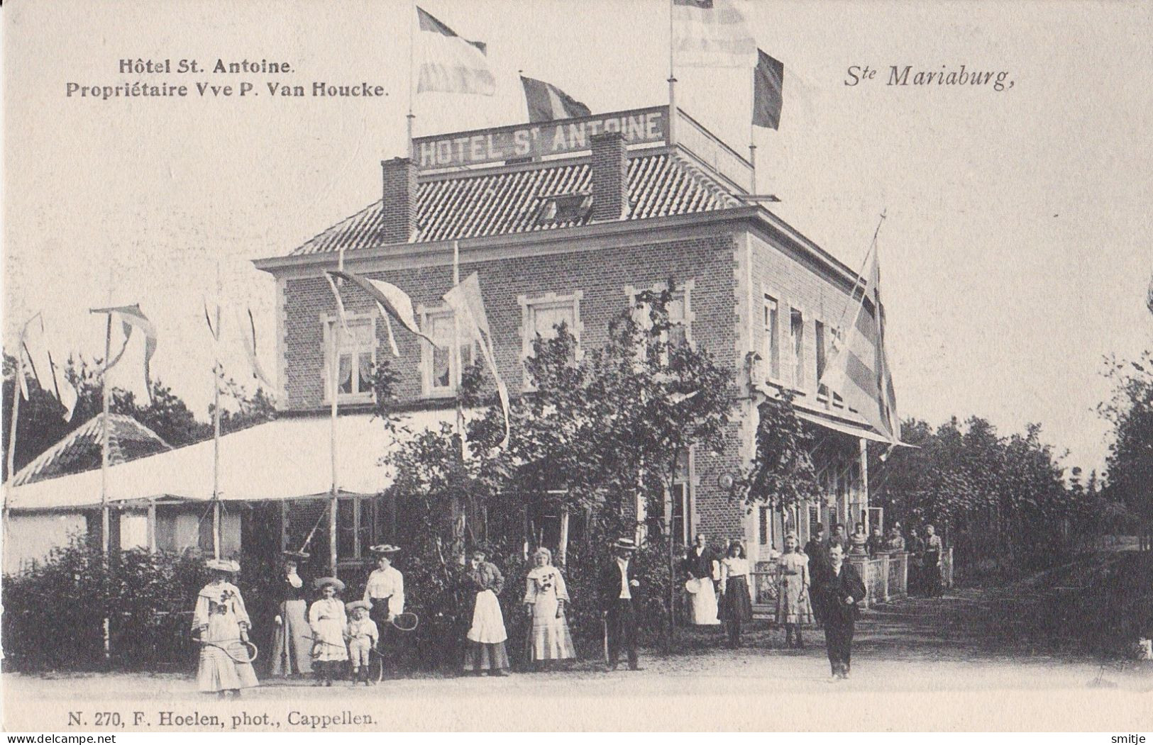 BRASSCHAAT EKEREN - ST. MARIABURG 1903 HOTEL ST. ANTOINE PROP. VVE VAN HOUCKE - MOOIE ANIMATIE - HOELEN KAPELLEN 270 - Brasschaat