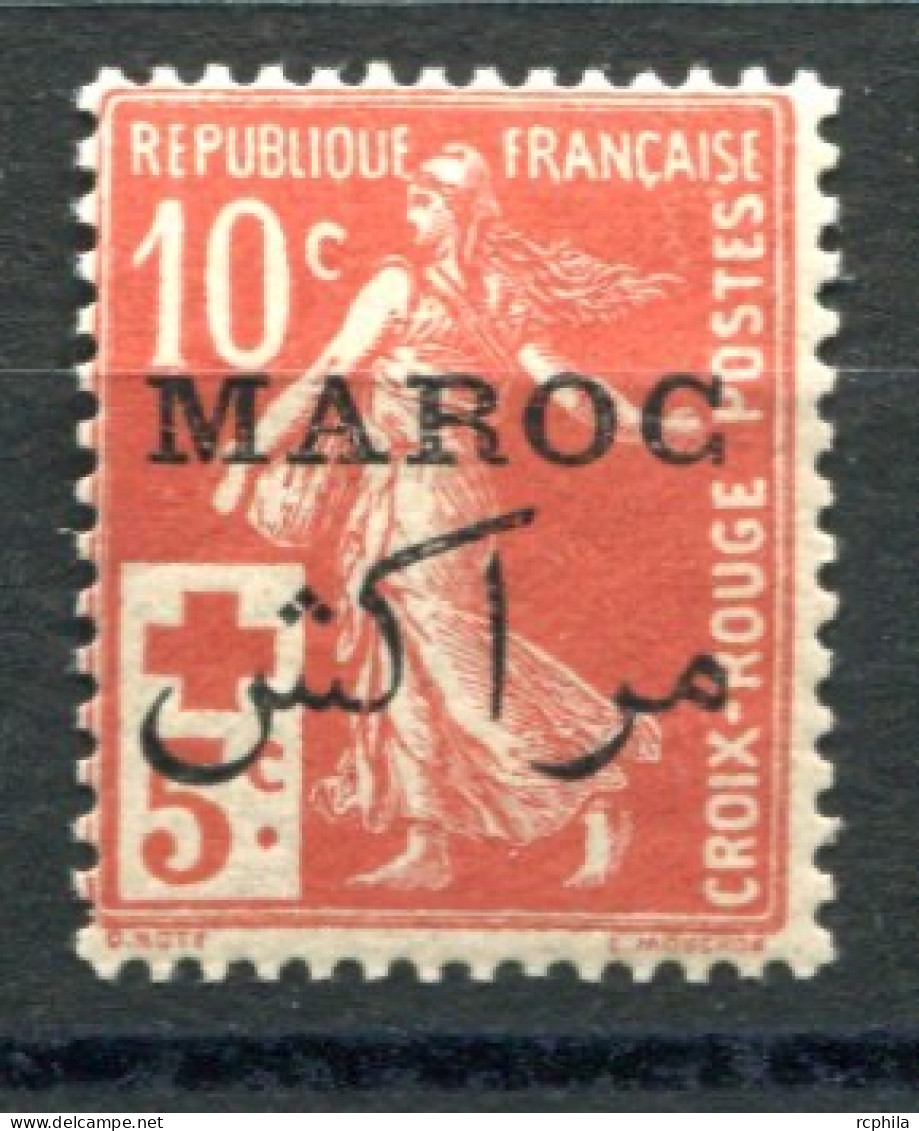 RC 26362 MAROC N° 61 CROIX ROUGE DE FRANCE SURCHARGE MAROC NEUF * MH TB - Unused Stamps