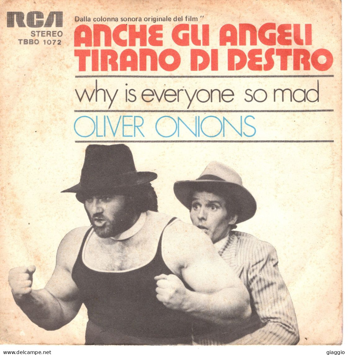 °°° 340) 45 GIRI - DAL FILM ANCHE GLI ANGELI TIRANO DI DESTRO - OLIVER ONIONS °°° - Soundtracks, Film Music