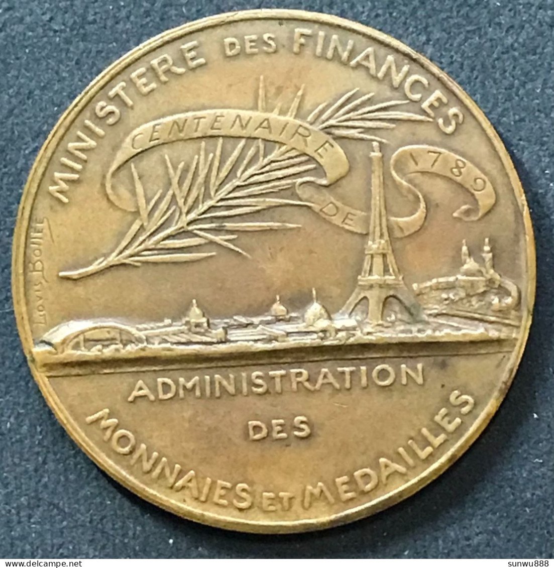 Ministère Des Finances - Administration Des Monnaies Et Médailles 1889 Louis Bottée Bronze - Other & Unclassified