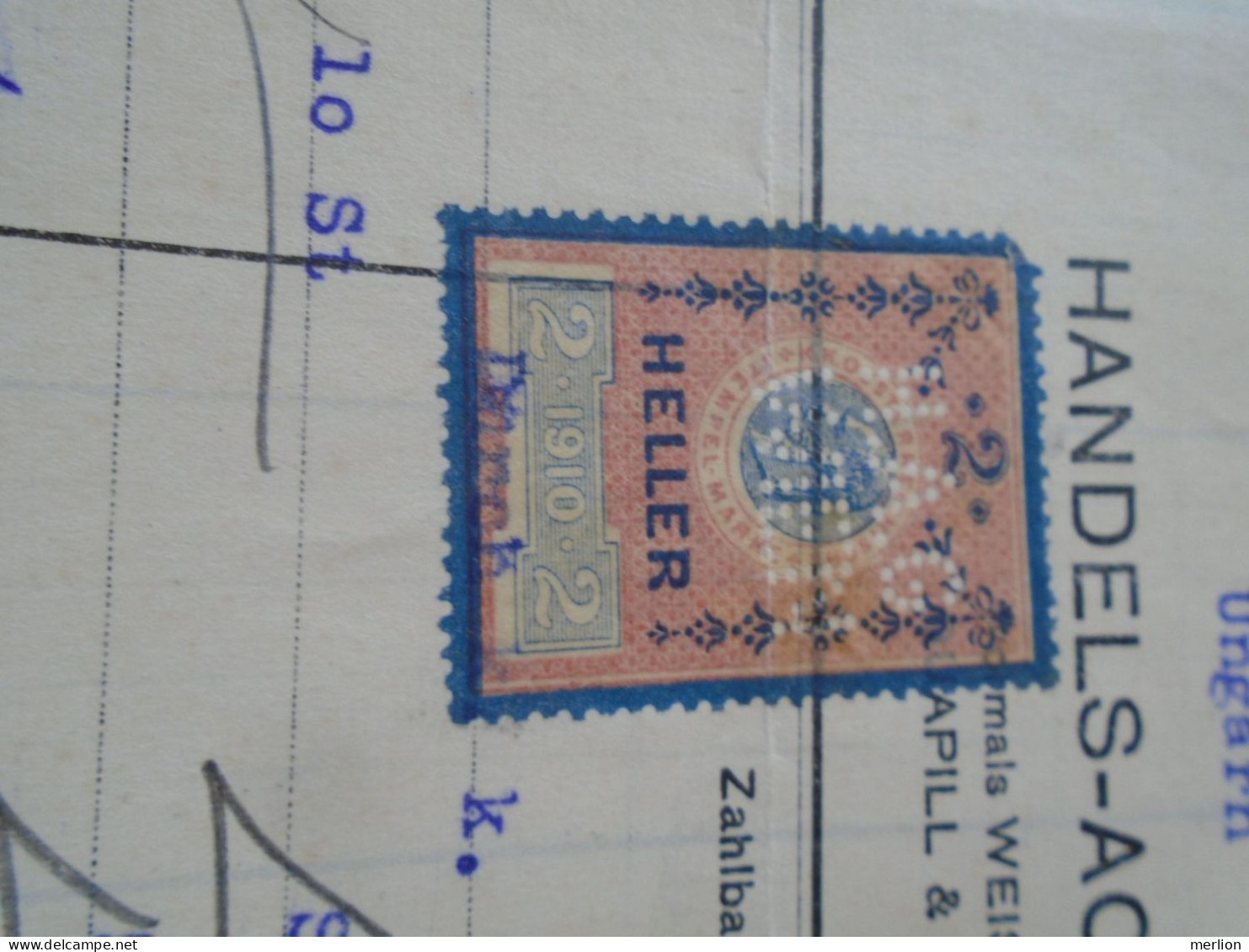 ZA470.29 Old Invoice  Austria -Handels-Actien Ges. WIEN 1914 Sent To Nandor LANTZ Temesszépfalu Banat Hungary Romania - Austria