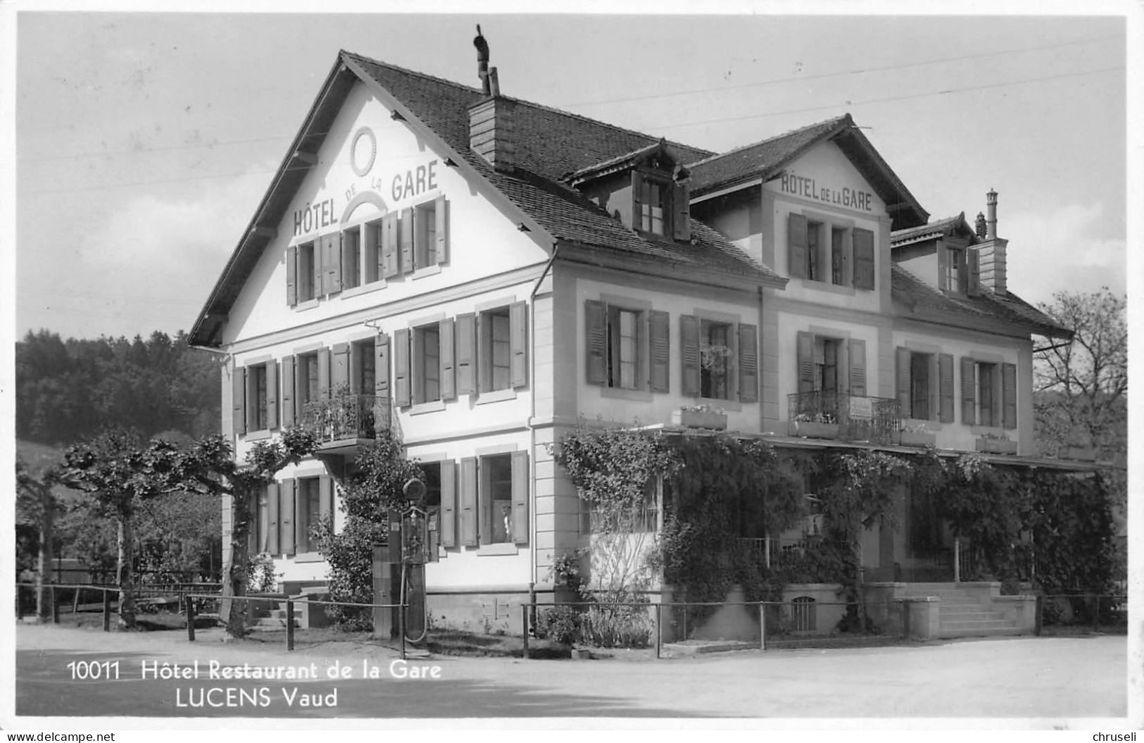 Lucens Restaurant De La Gare Tankstelle Benzin - Lucens