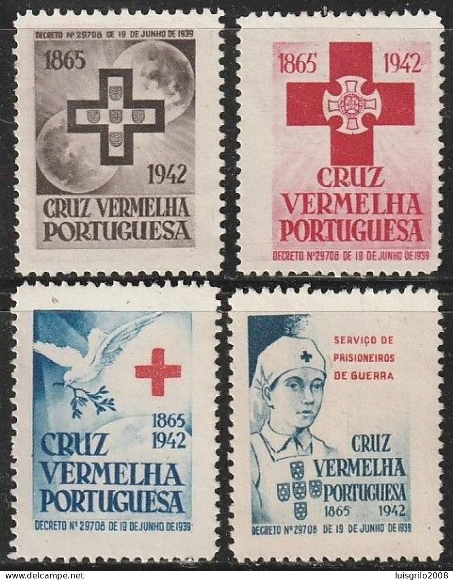 Croix Rouge/ Red Cross - Vinhetas Cruz Vermelha Portuguesa, 1943 . 2ª Série -|-  Série Compléte - MNG - Unused Stamps