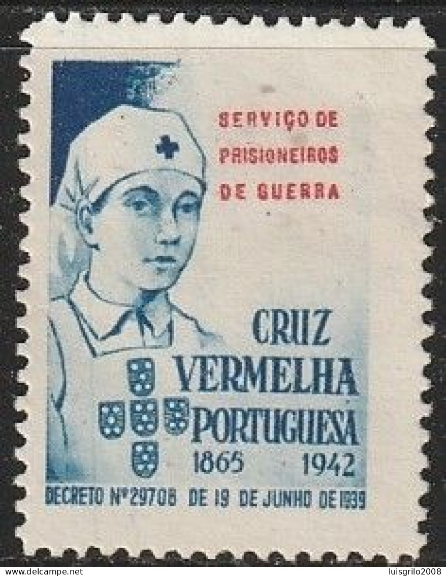 Croix Rouge/ Red Cross - Vinheta Cruz Vermelha Portuguesa, 1943 . 2ª -|-  MNG - Nuovi