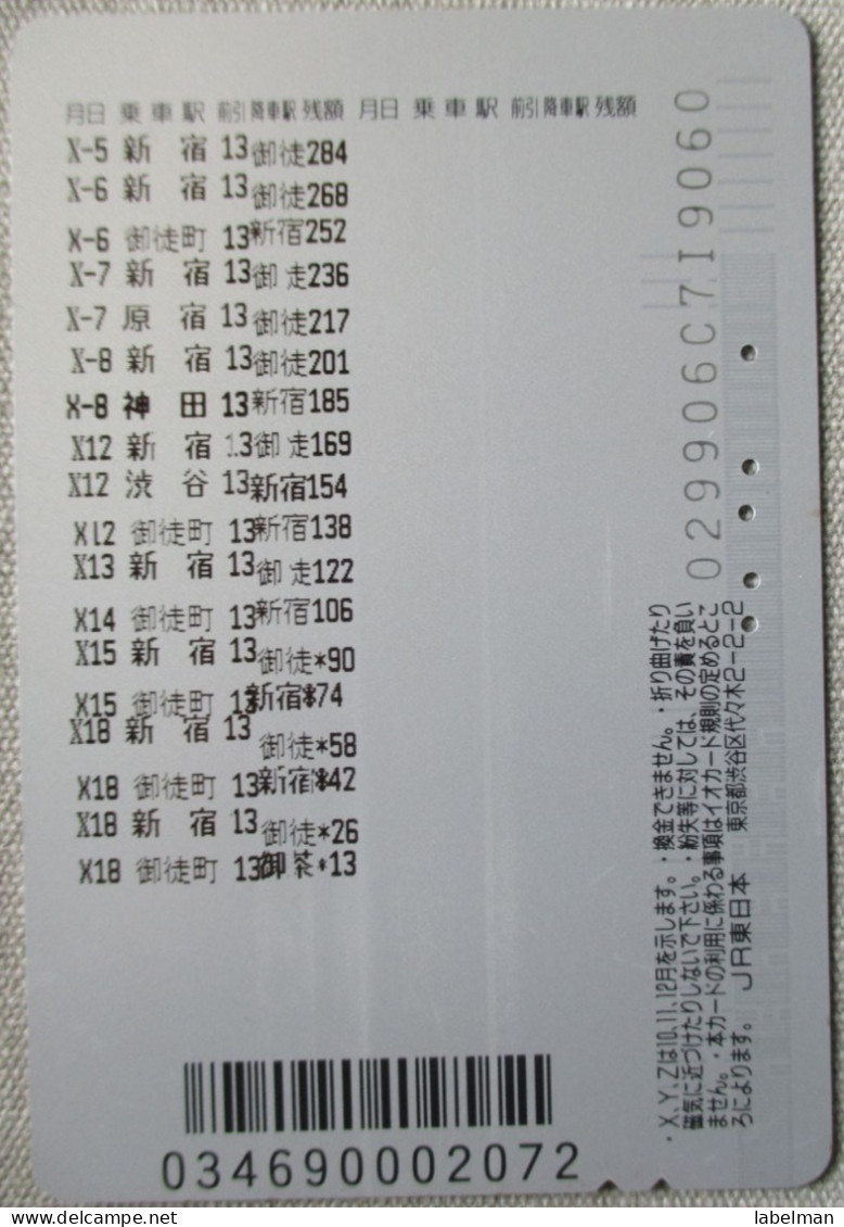 JAPAN TRANSPORTATION BUS METRO TRAIN RAIL LOCO LOCOMOTIVE BAHN TICKET TARJETA CARD CARTELA CARD CARTE KARTE COLLECTOR - Tickets D'entrée