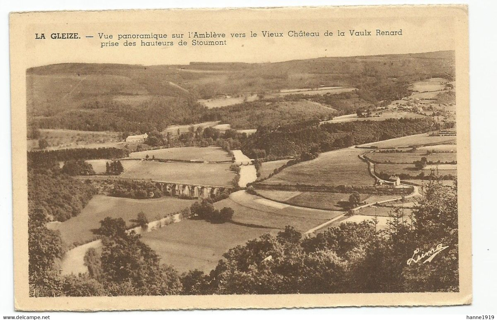 Stoumont La Gleize Vue Panoramique Sur L' Amblève Liège Htje - Stoumont