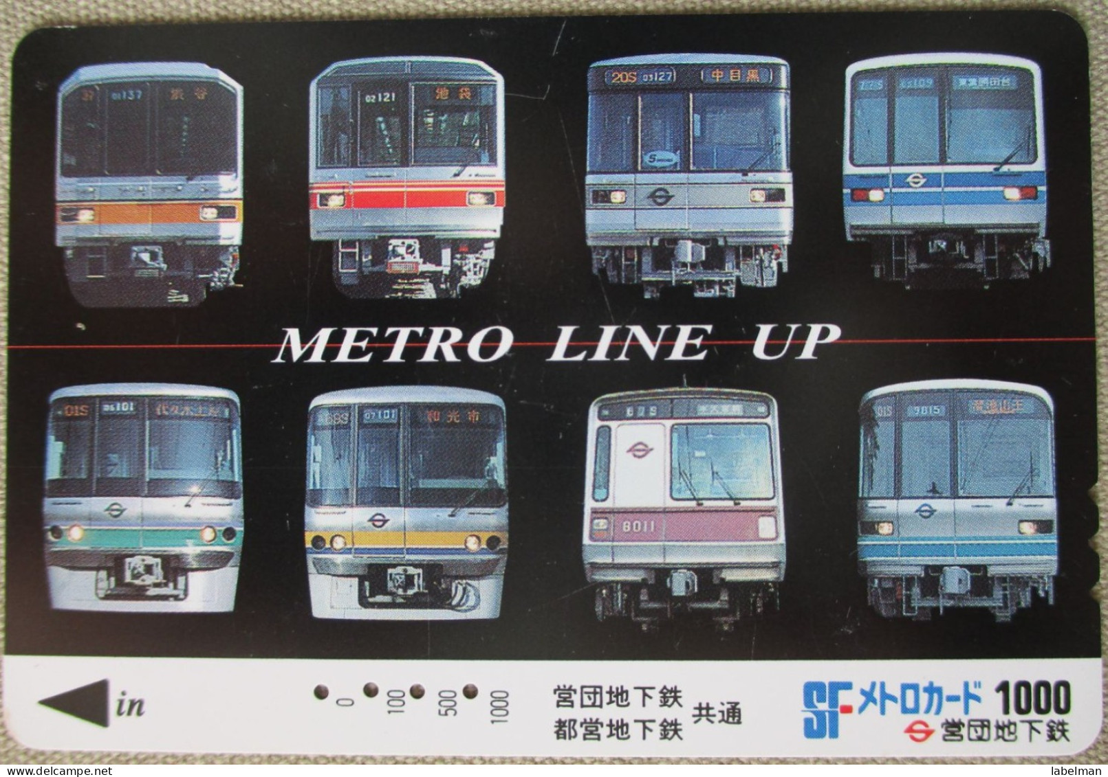 JAPAN TRANSPORTATION BUS METRO TRAIN RAIL LOCO LOCOMOTIVE BAHN TICKET TARJETA CARD CARTELA CARD CARTE KARTE COLLECTOR - Tickets D'entrée