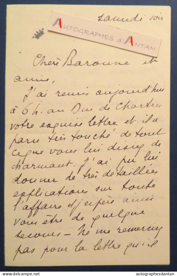 ● L.A.S Ludovic De BEAUVOIR Voyageur - Duc De Chartres - Daulnoy - Magne - Né à Bruxelles - Lettre Autographe - Ontdekkingsreizigers En Avonturiers