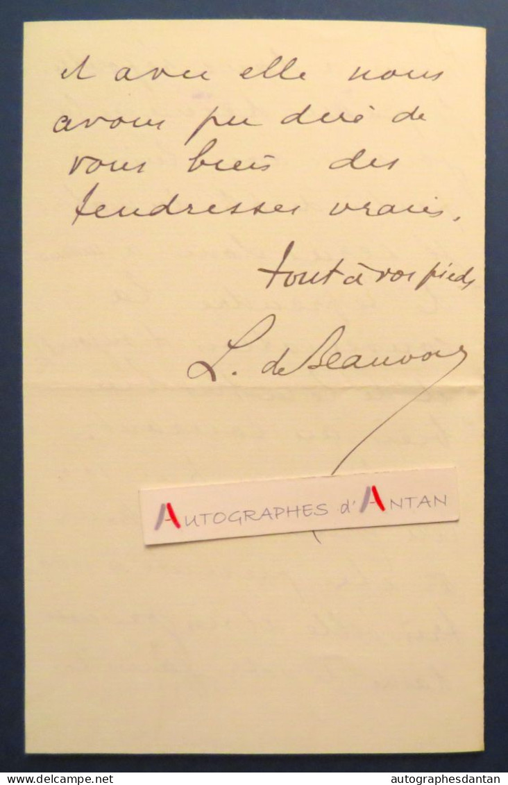 ● L.A.S Ludovic De BEAUVOIR Voyageur - Duc De Chartres - Daulnoy - Magne - Né à Bruxelles - Lettre Autographe - Explorateurs & Aventuriers