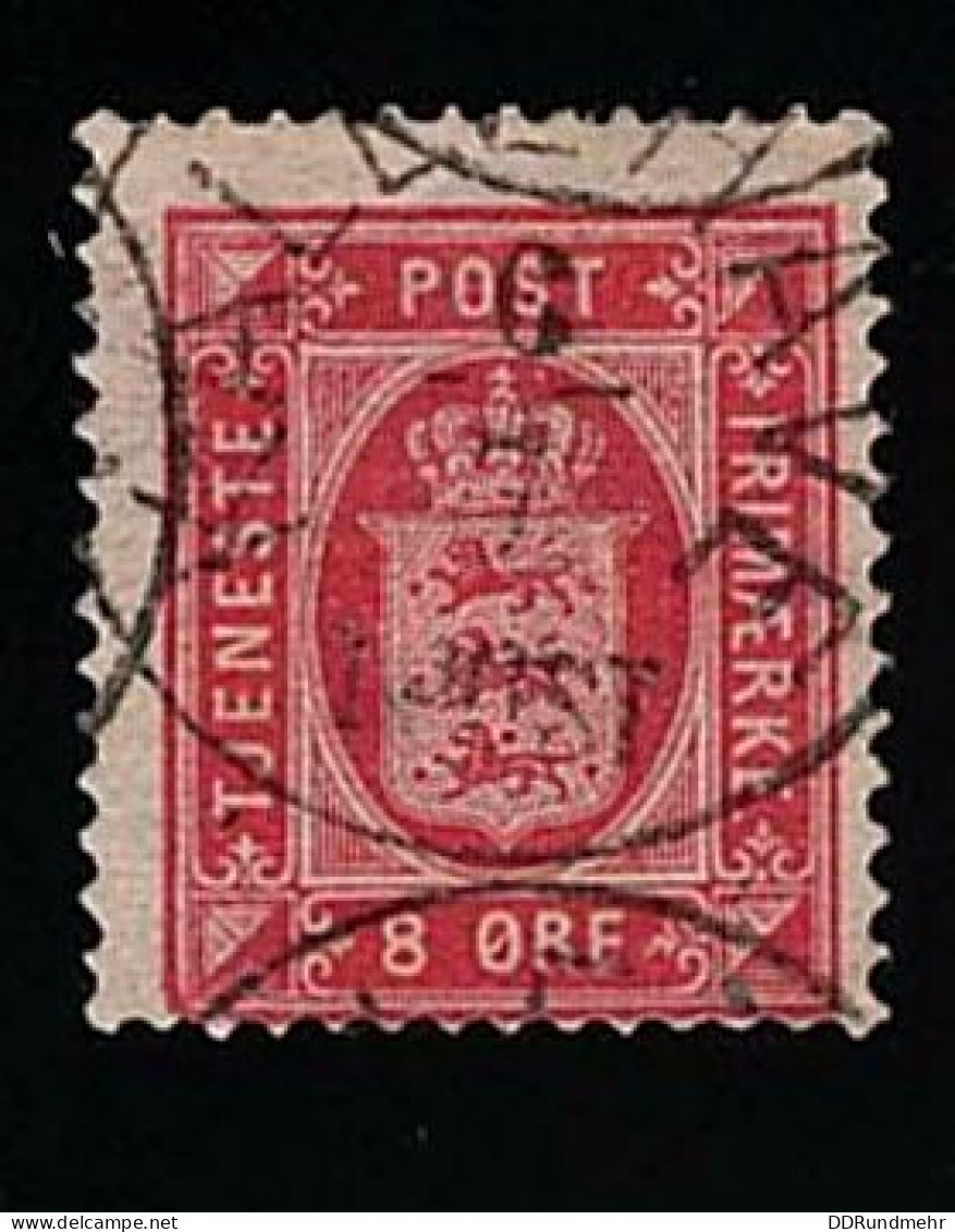 1875  Coat Of Arms  Michel DK D6YA Stamp Number DK O8 Yvert Et Tellier DK S8(B) Stanley Gibbons DK O94 Used - Dienstzegels