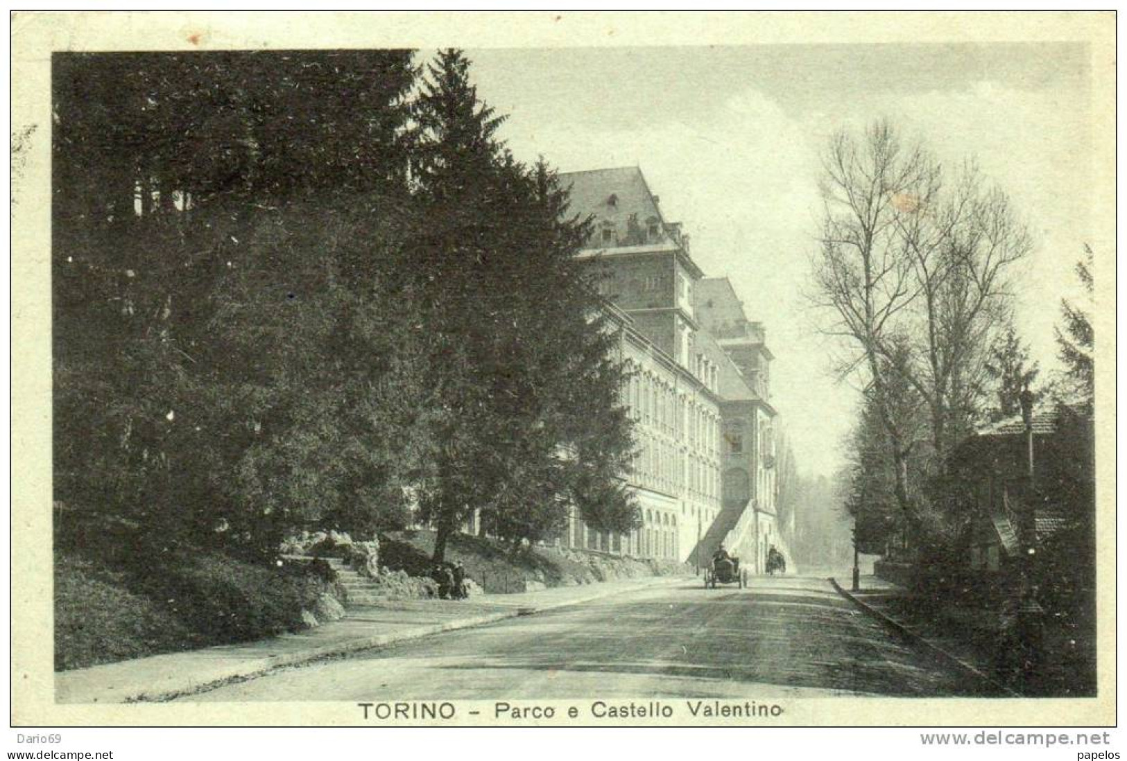 1924  TORINO  -   PARCO E CASTELLO VALENTINO  -   CON ANNULLO AMB.  TORINO - ROMA - Castello Del Valentino