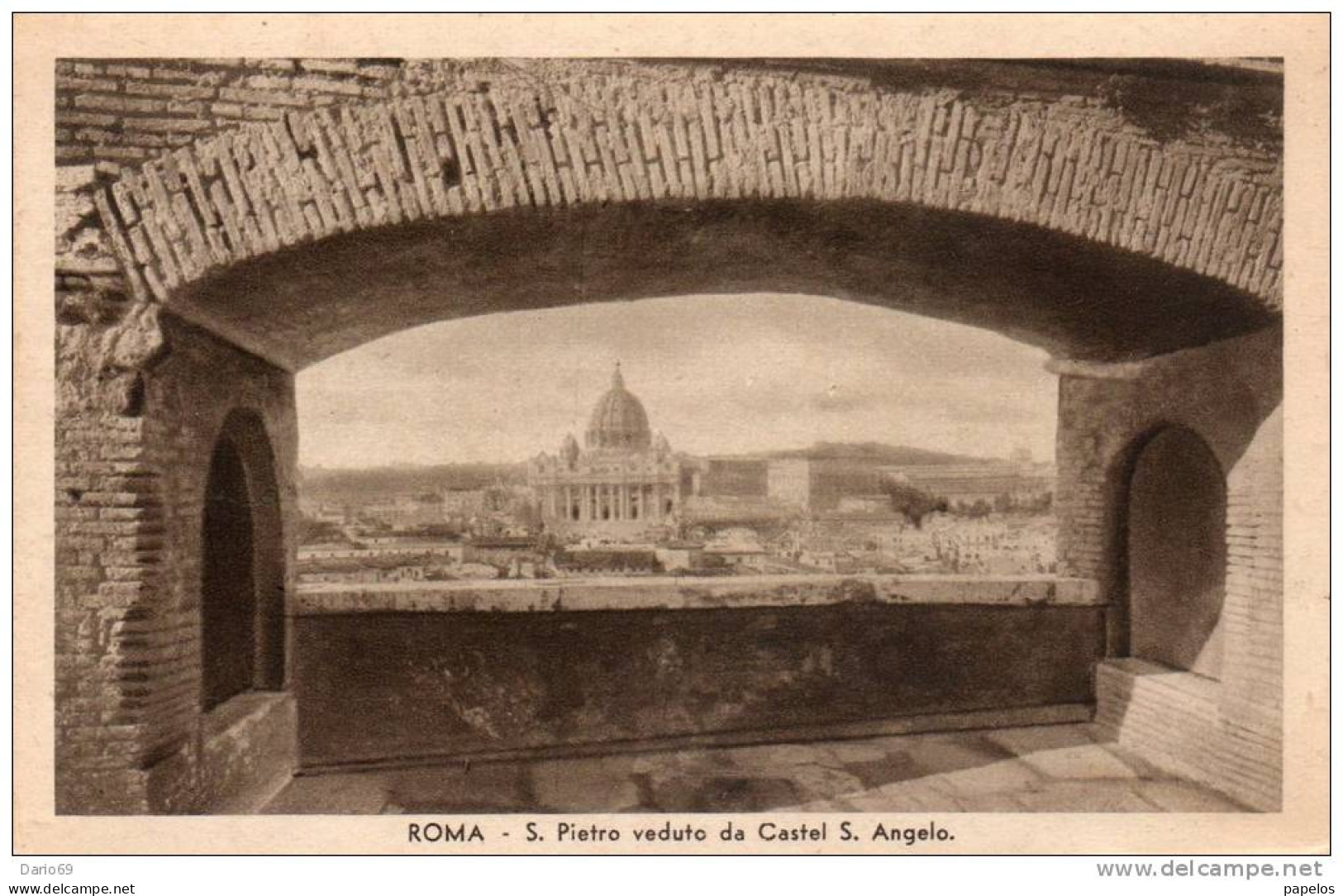 1936 ROMA - S. PIETRO VEDUTO DAL CASTEL S. ANGELO - Multi-vues, Vues Panoramiques