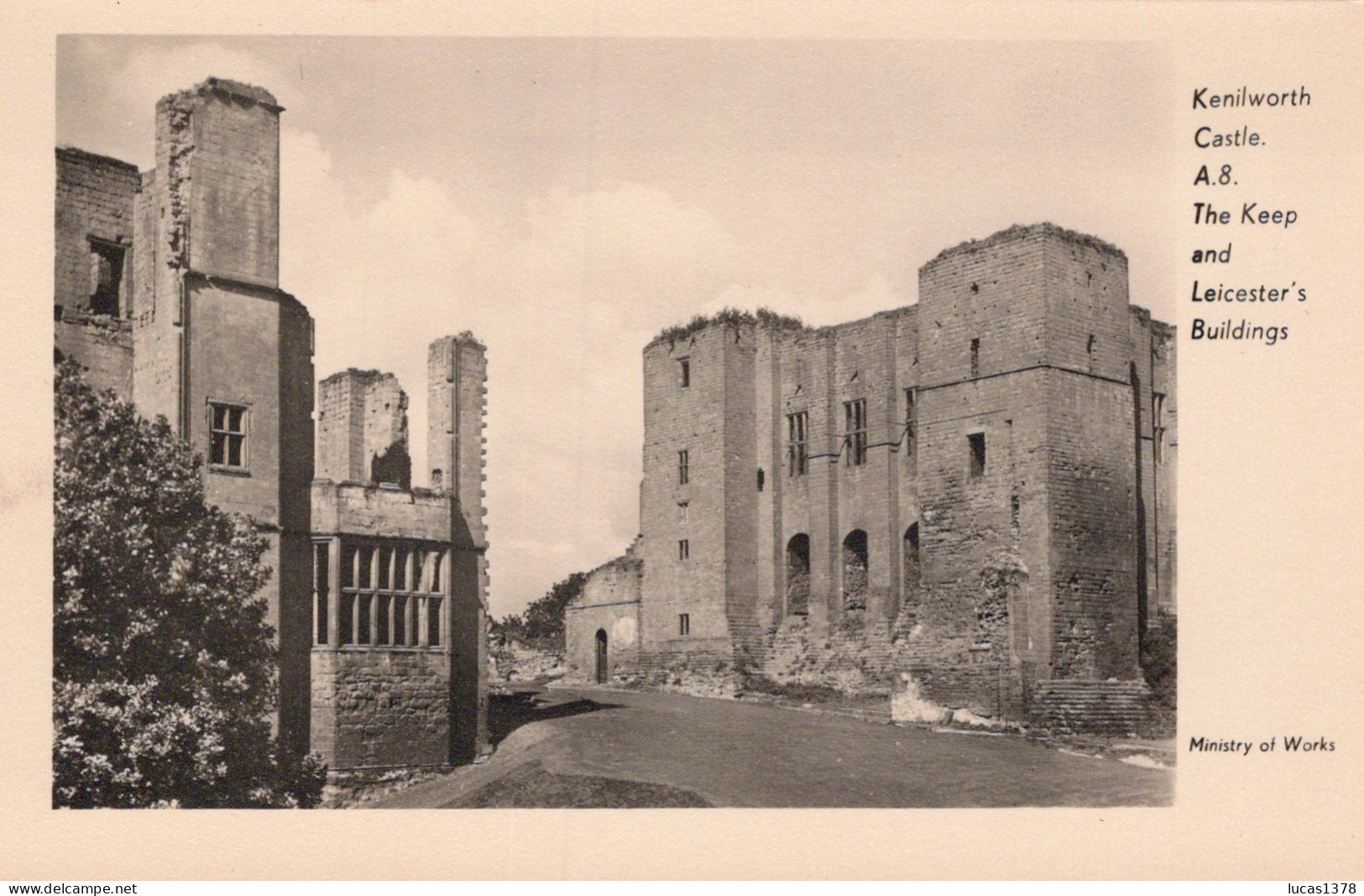 6 CARTES / KENILWORTH CASTLE / MINISTRY OF WORK - Other & Unclassified