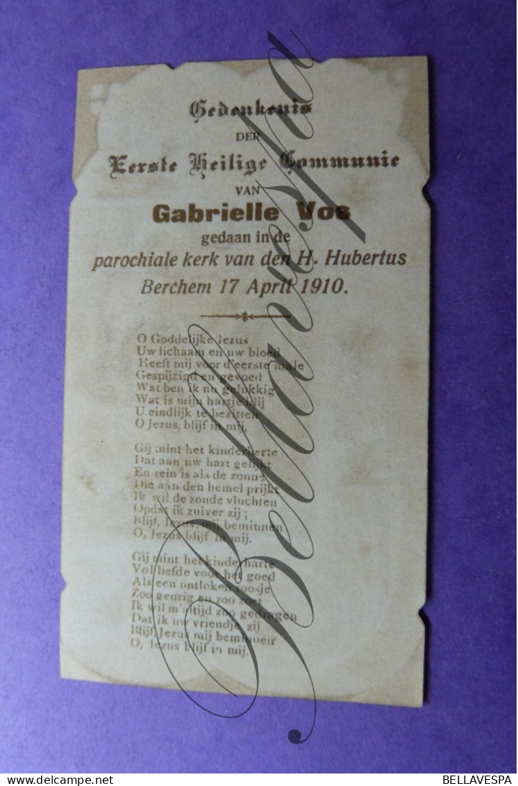Gabrielle VOS Berchem 1910 - Kommunion Und Konfirmazion