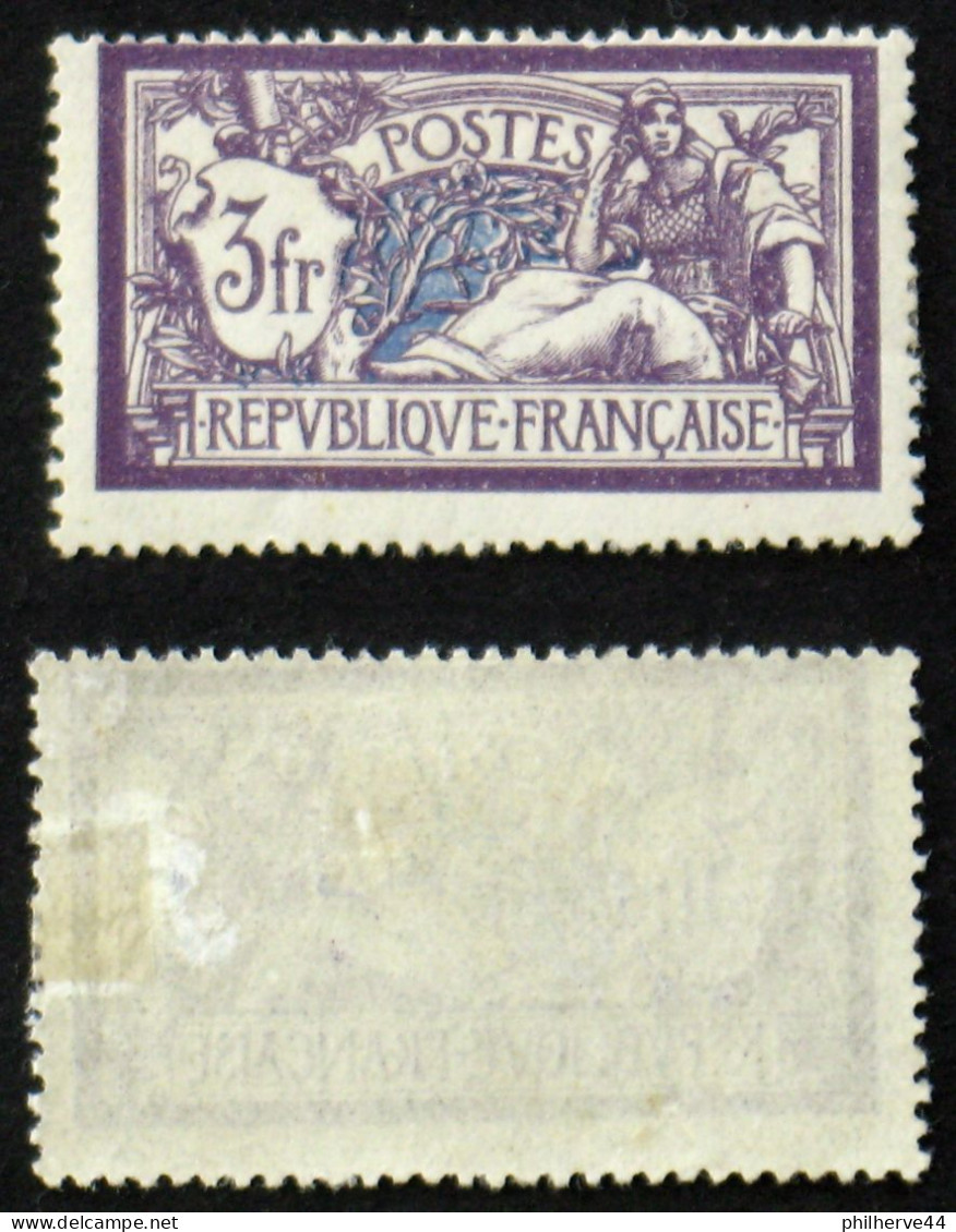 N° 206 3f MERSON Violet Et Bleu TB Neuf N* Cote 30€ - 1900-27 Merson