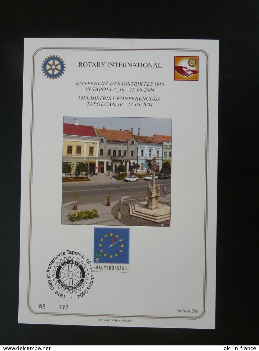 Encart Folder Souvenir Card Rotary International Conference Tapolca Hongrie Hungary 2004 - Brieven En Documenten