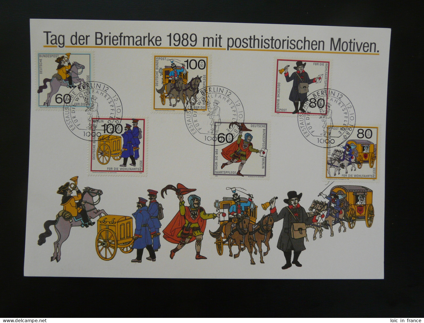 Gedenkblatt Feuillet FDC Sheet Diligence Postal History Tag Der Briefmarke Berlin 1989 - Other & Unclassified