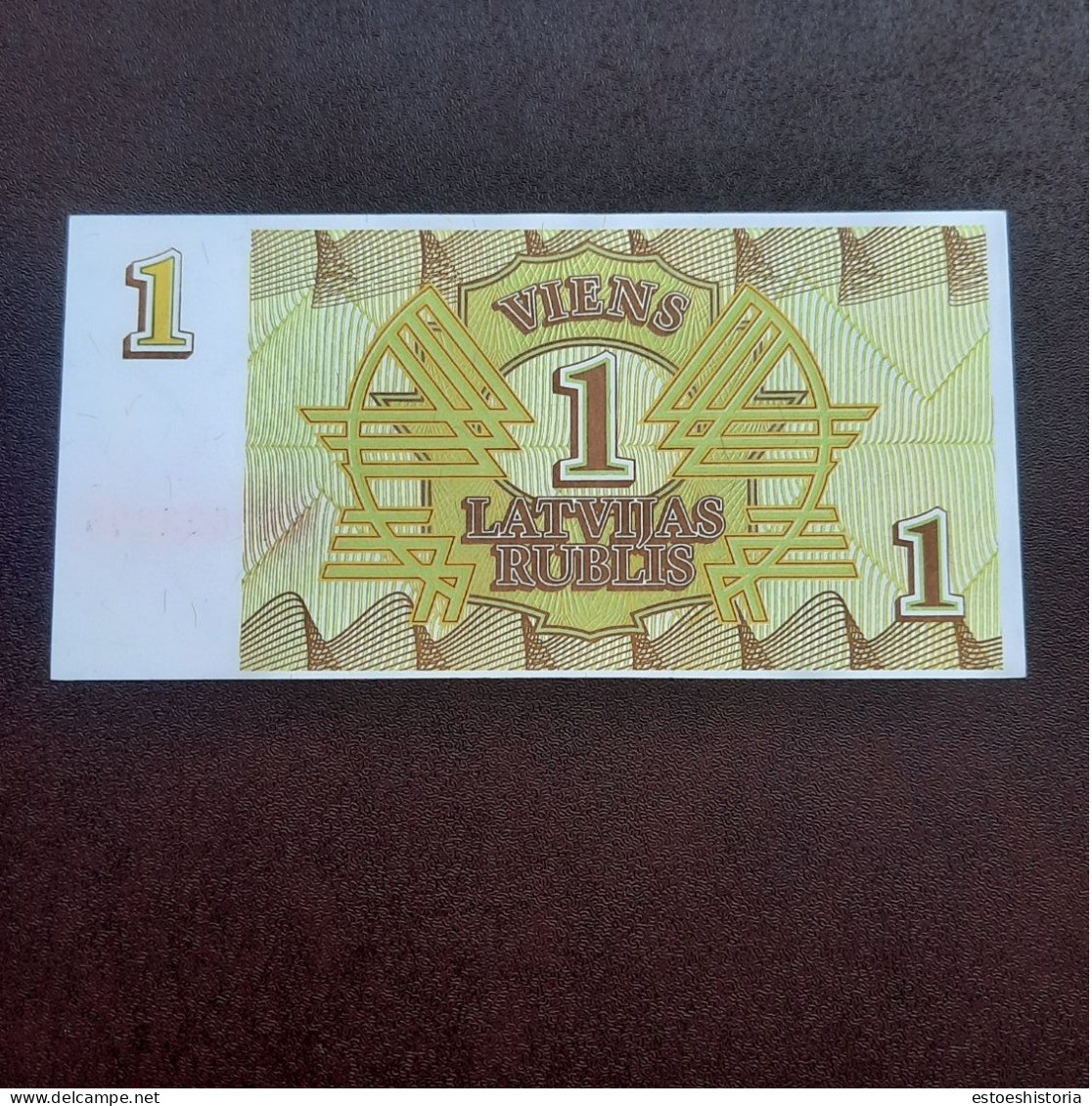 BILLETE DE 1 RUBLIS DE LETONIA DEL AÑO 1992.S/C.ORIGINAL% - Letonia