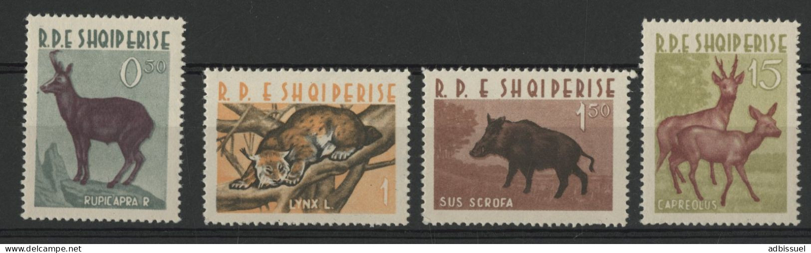 1962 ALBANIE N° 597 à 600 Cote 35 € Neufs ** (MNH) ANIMAUX ANIMALS TB Aucun Defaut. - Albanien
