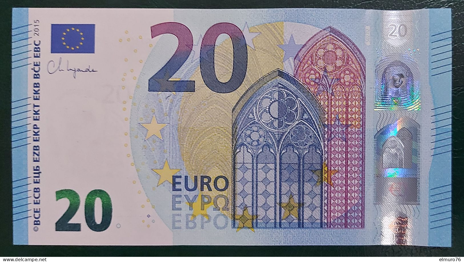 20 EURO S027I2 Serie SW Lagarde Italy Charge 05 Perfect UNC - 20 Euro