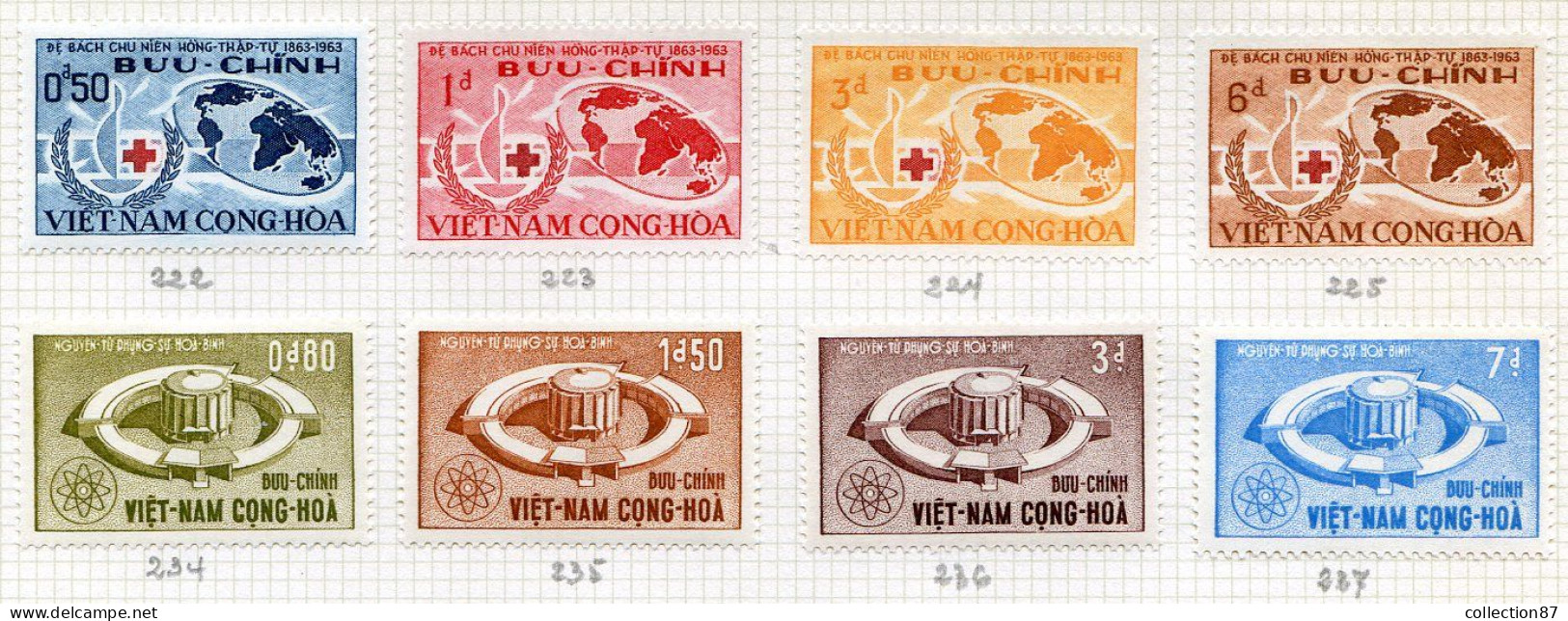 Réf 78 < VIET NAM du SUD < Petite Collection Entre n° 57 et 241 + PA  * MH * - 154 Valeurs Cote 145 € - Voir Description