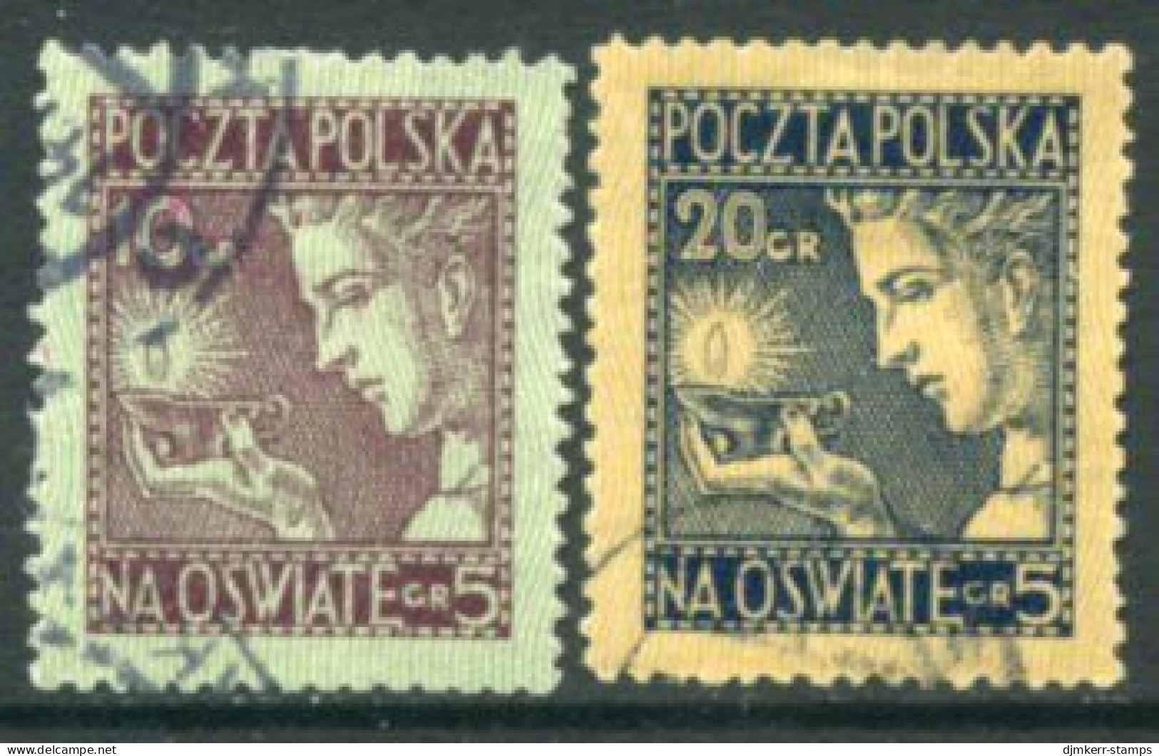 POLAND 1927 Education Fund Used. Michel 247-48 - Used Stamps