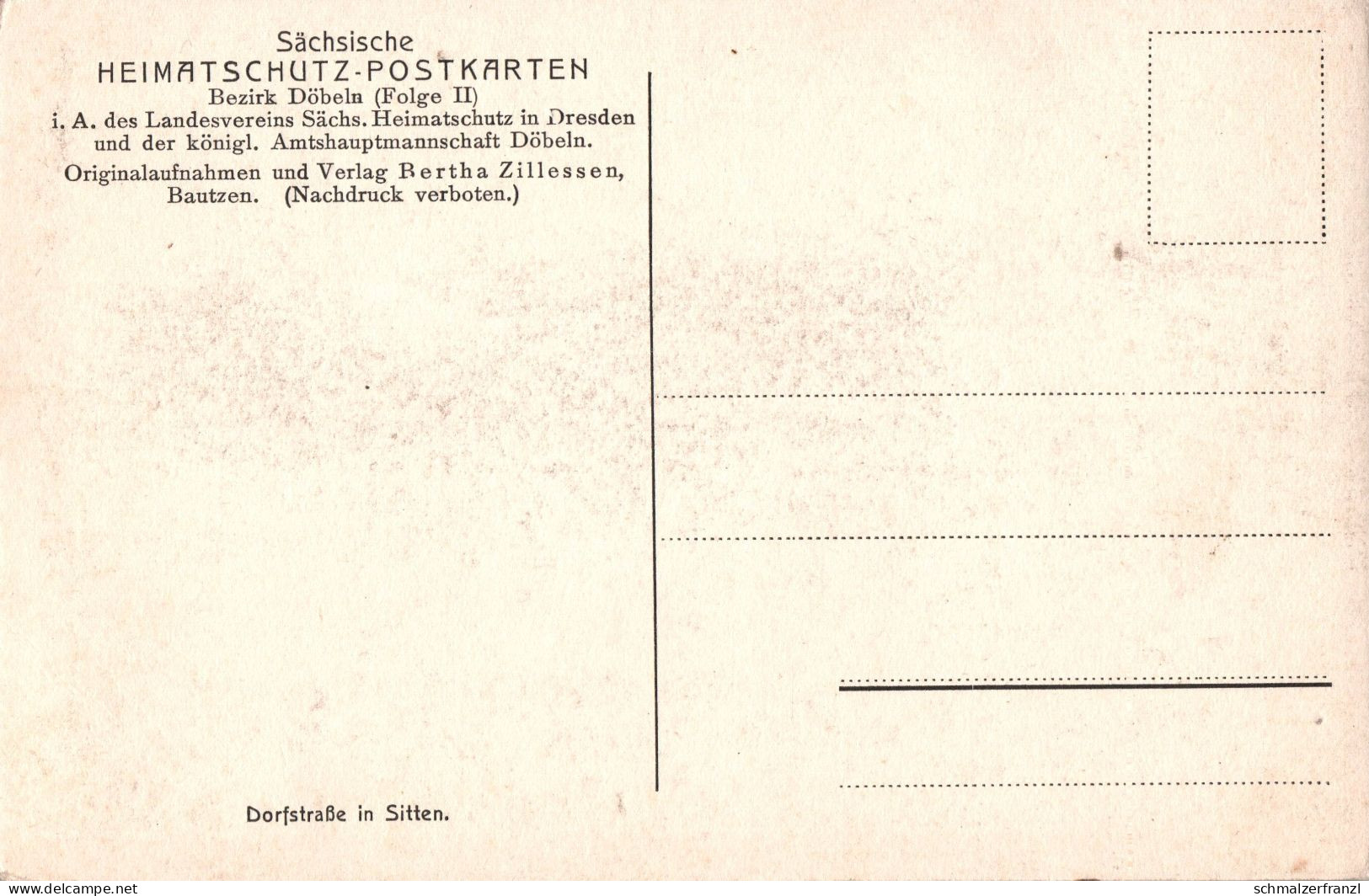 Heimatschutz AK Sitten Dorfstraße A Ablaß Dobernitz Kroptewitz Bockelwitz Clennen Polkenberg Leisnig Mügeln Döbeln - Leisnig