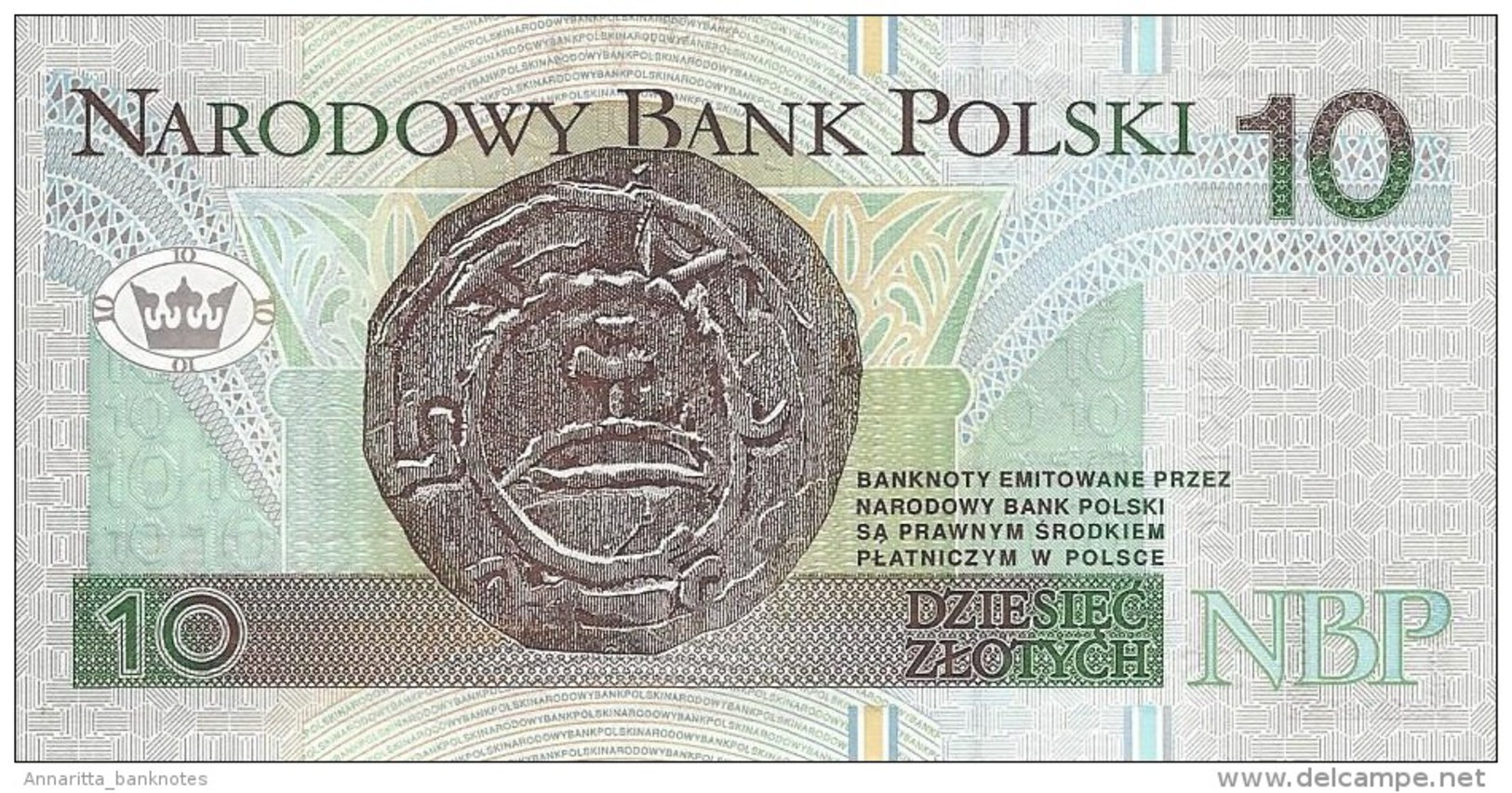 Poland 10 Złotych 1994 (1995), UNC (P-173b, B-854b) - Pologne