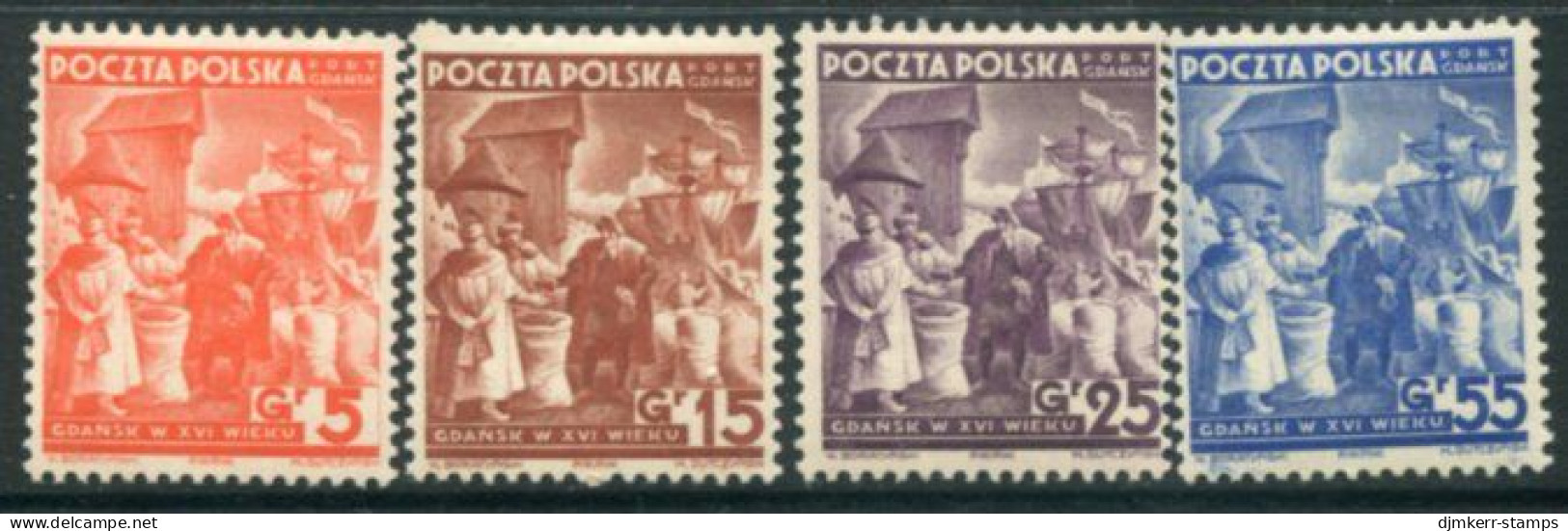 PORT GDANSK 1937 20th Anniversary Of Republic LHM / *,  Michel 34-37 - Bezetting