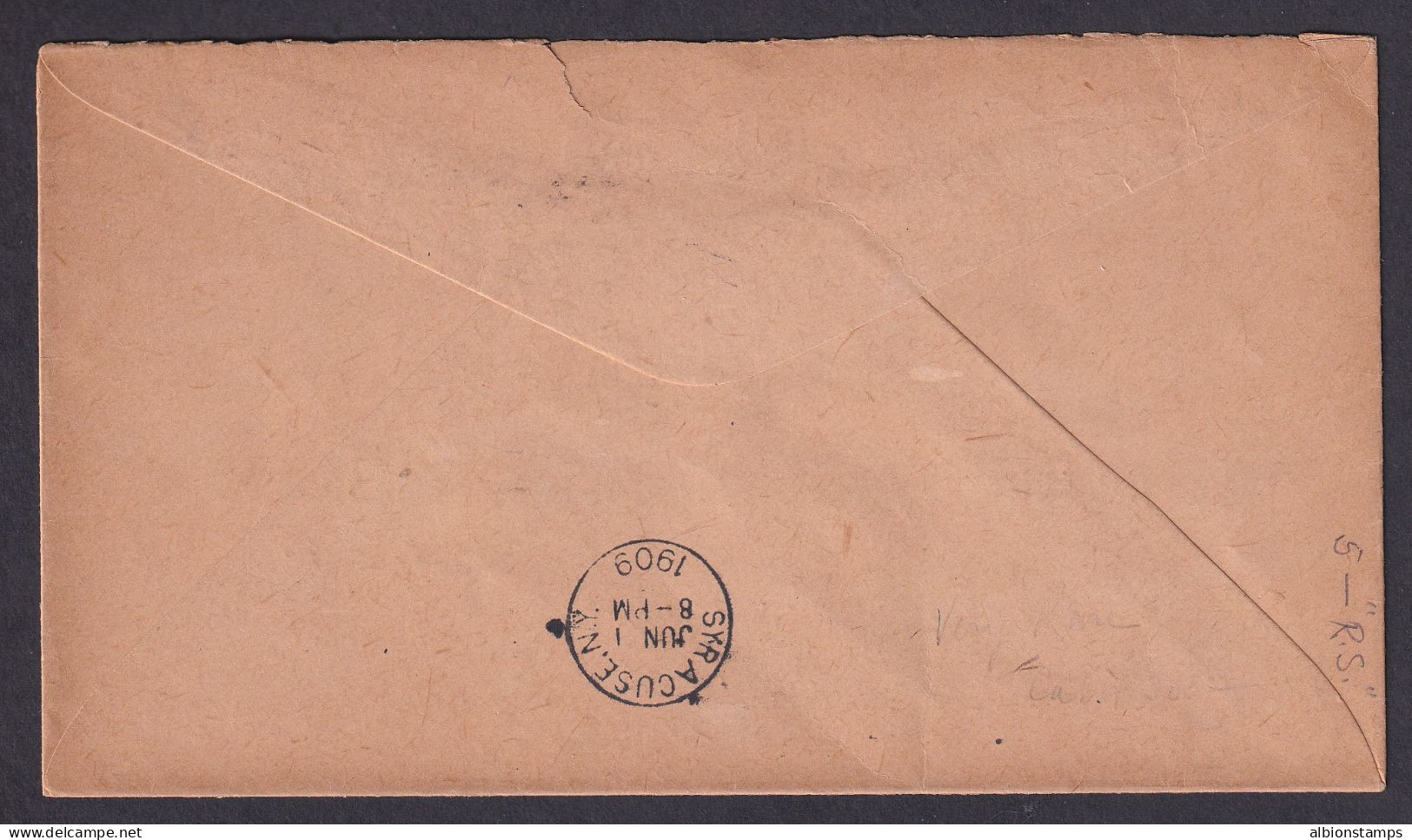 US, Scott 370, Auburn NY Jun. 1, 1909 FIRST DAY COVER, With PF Cert - 1851-1940