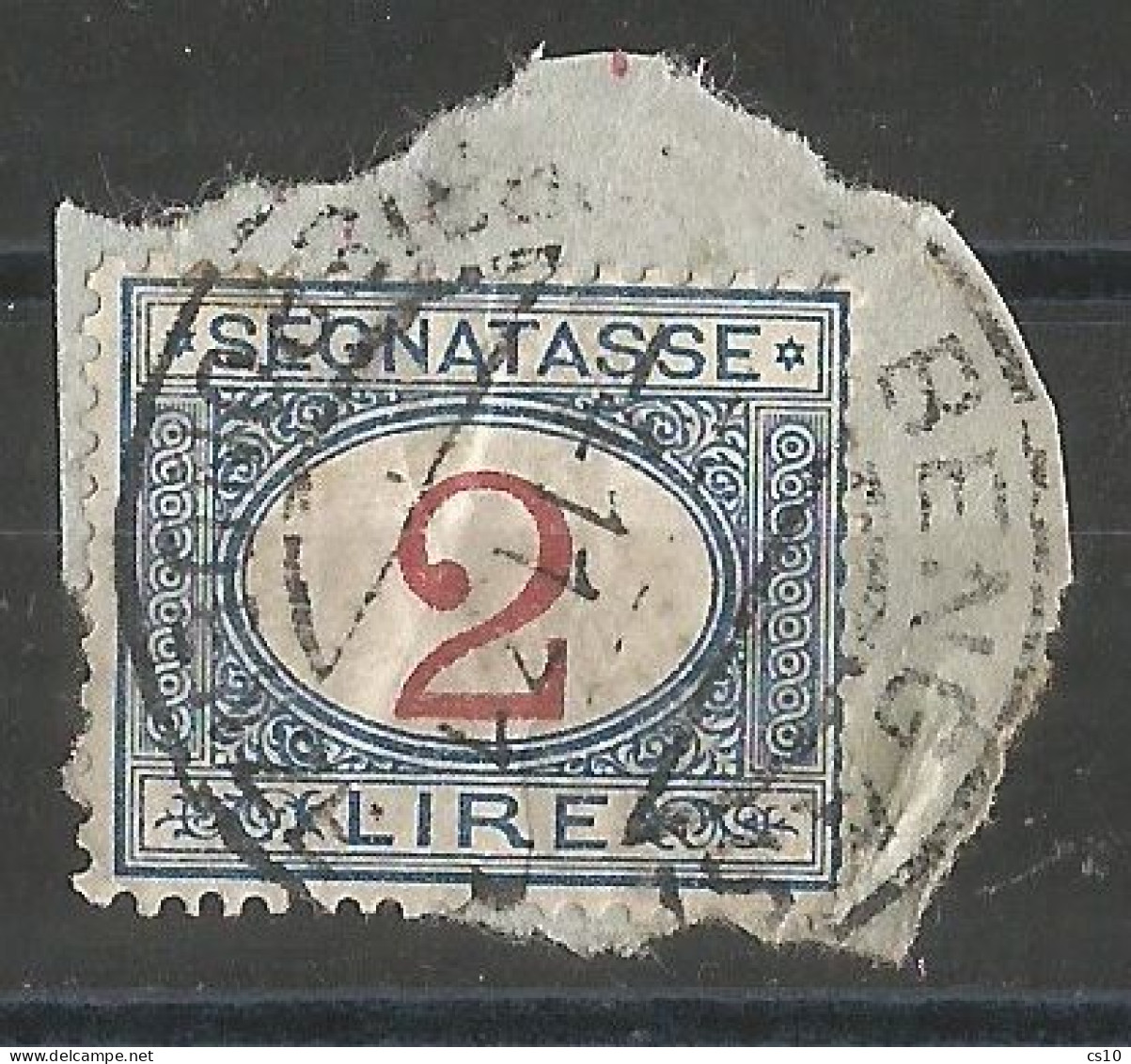 Regno Segnatasse #29 Lire2 Usato Su Minimo Frammento BENGASI 4NOV1931 In Libia Colonia - Taxe