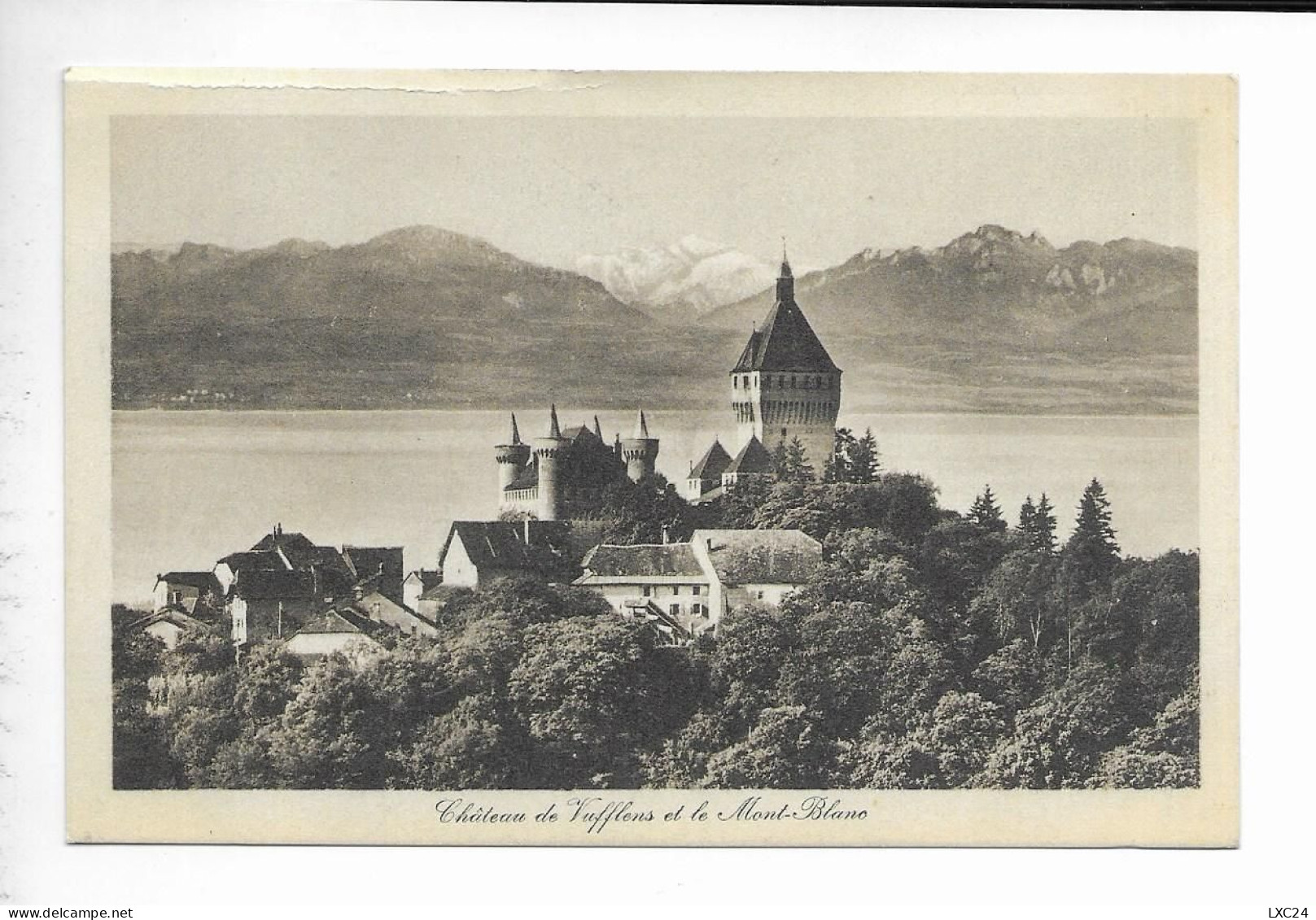 CHATEAU DE VUFFLENS ET LE MONT BLANC. - Vufflens-le-Château