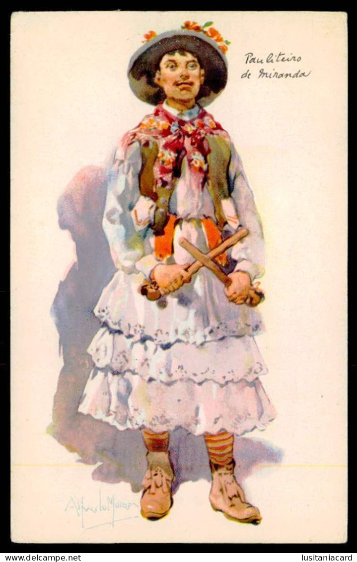 MIRANDA DO DOURO-COSTUMES-Costumes Portugueses-Pauliteiro De Miranda- Mirandez( Ed.G. & F. Nº 8)(A. Moraes)carte Postale - Bragança