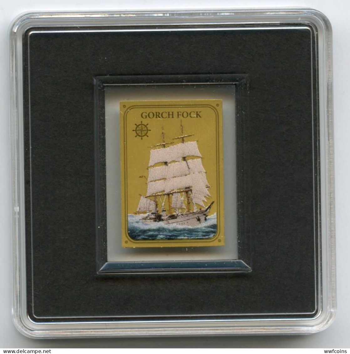 TCHAD 3000 F ORO 999,9 GOLD REPUBLIQUE DU GORCH FOCK VELIERO SHIP NAVE PESO 1-500 OZ CONSERVAZIONE FDC UNC (1) - Chad