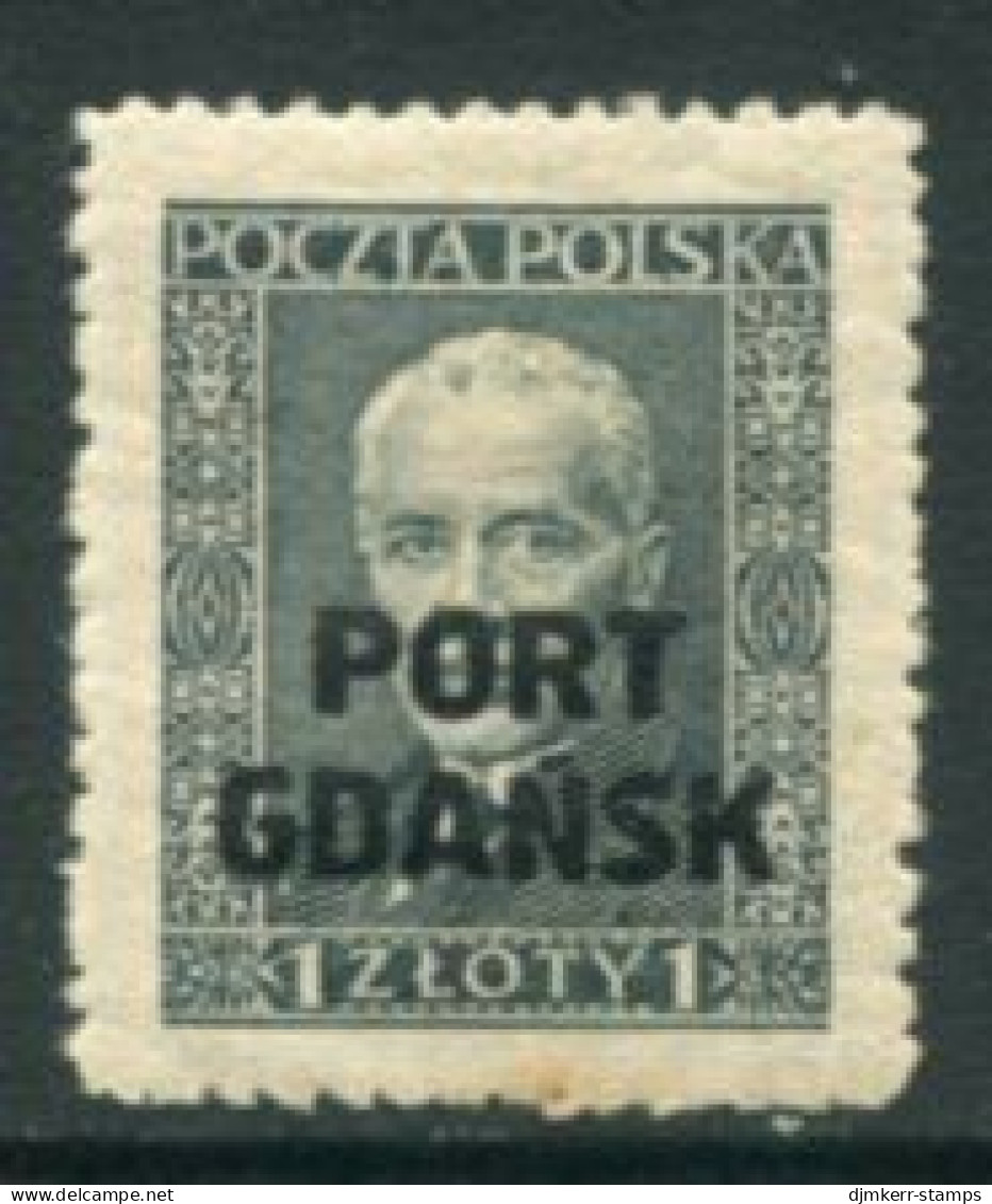 PORT GDANSK 1929 Overprint On 1 Zl. President Moscicki LHM / *.  Michel 23 I - Ocupaciones