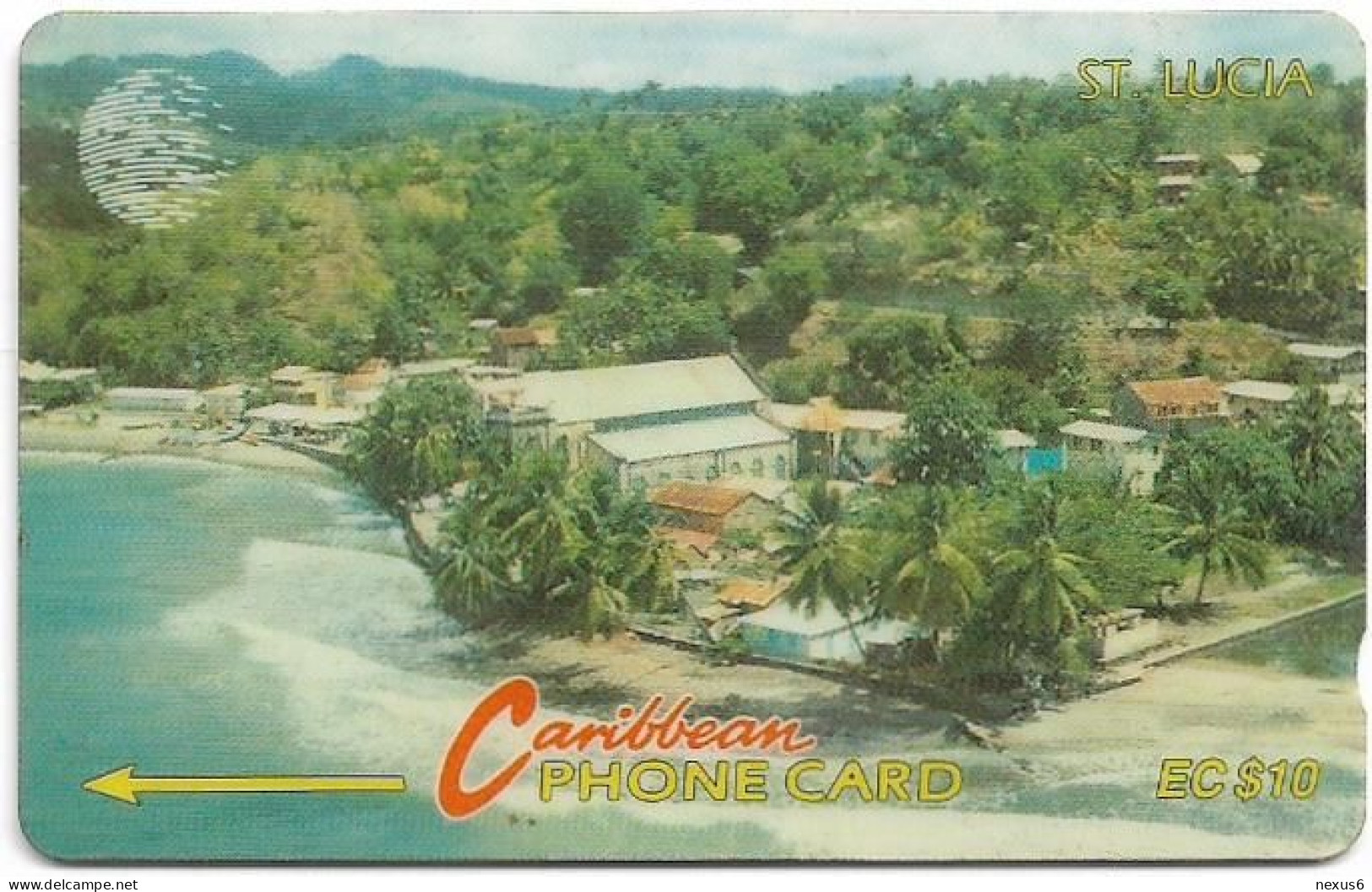 St. Lucia - C&W (GPT) - Coastline - 9CSLA - 1993, 30.000ex, Used - St. Lucia