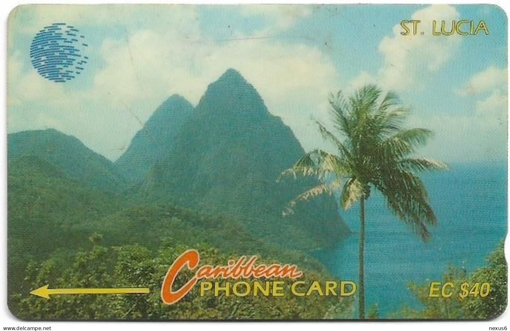 St. Lucia - C&W (GPT) - Pitons 2 - 9CSLC - 1993, 20.000ex, Used - Sainte Lucie