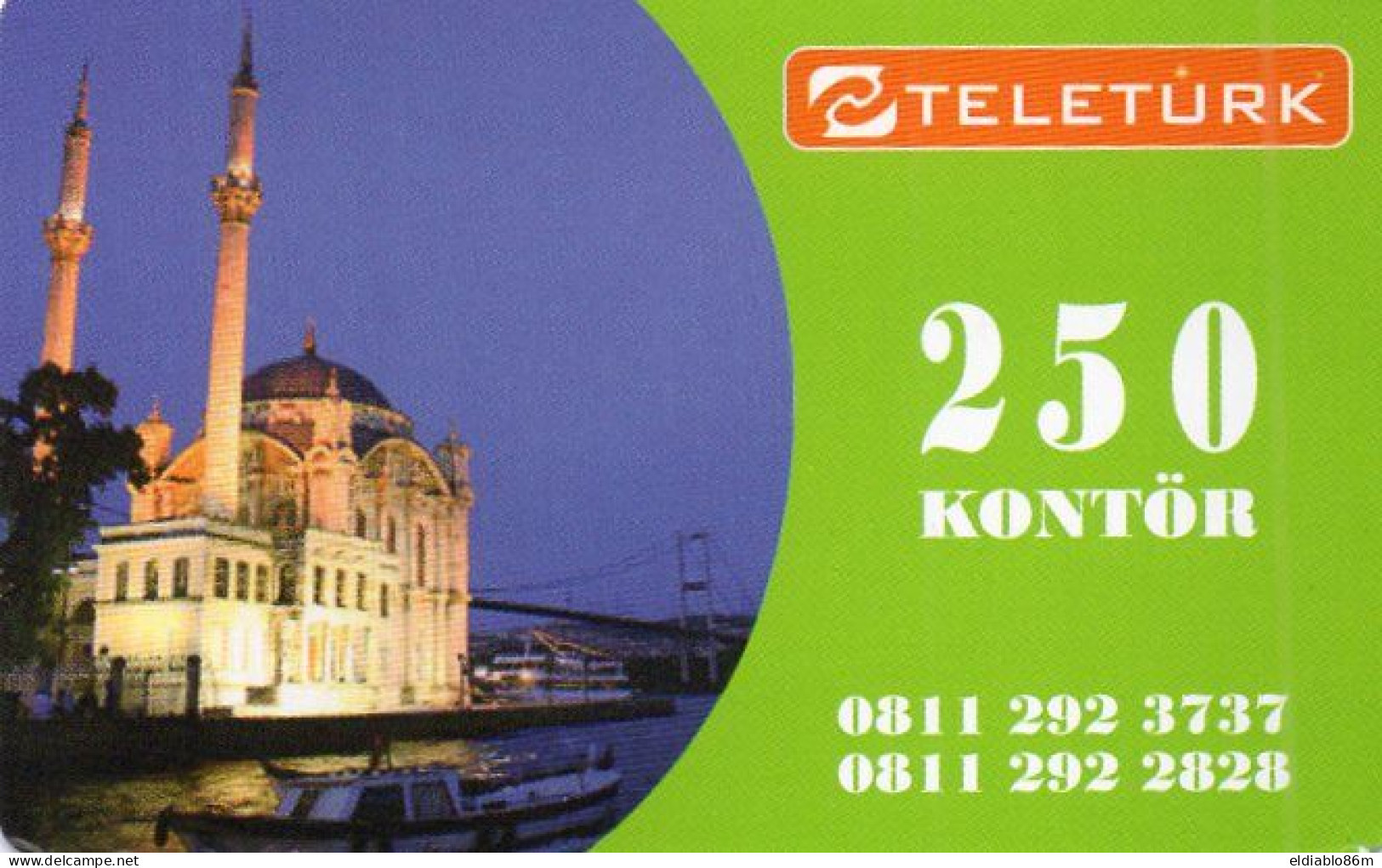 TURKEY - PREPAID - TELETURK - ORTAKOY MOSQUE - MINT - Turkije