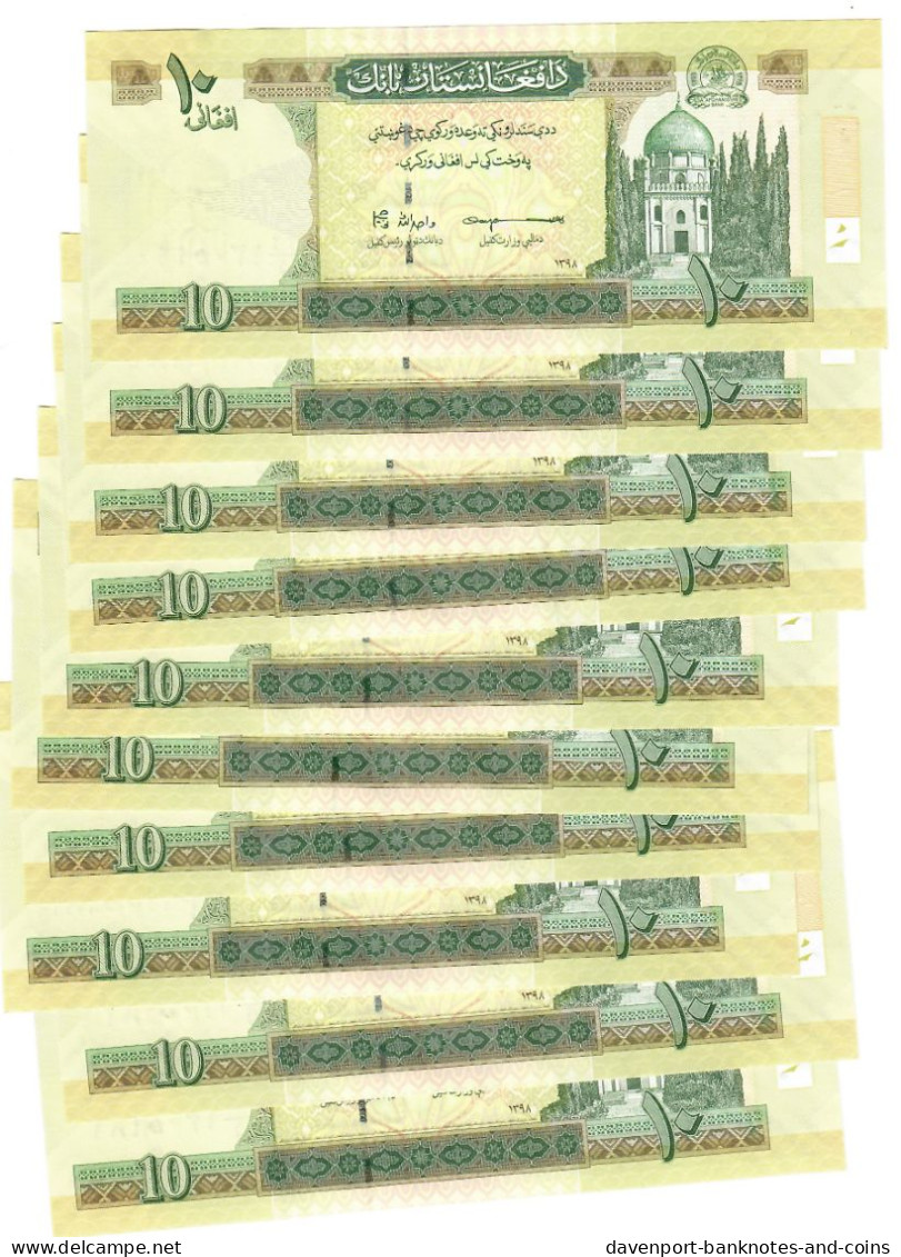 Afghanistan 10x 10 Afghanis 2019 (2021) UNC - Afghanistan