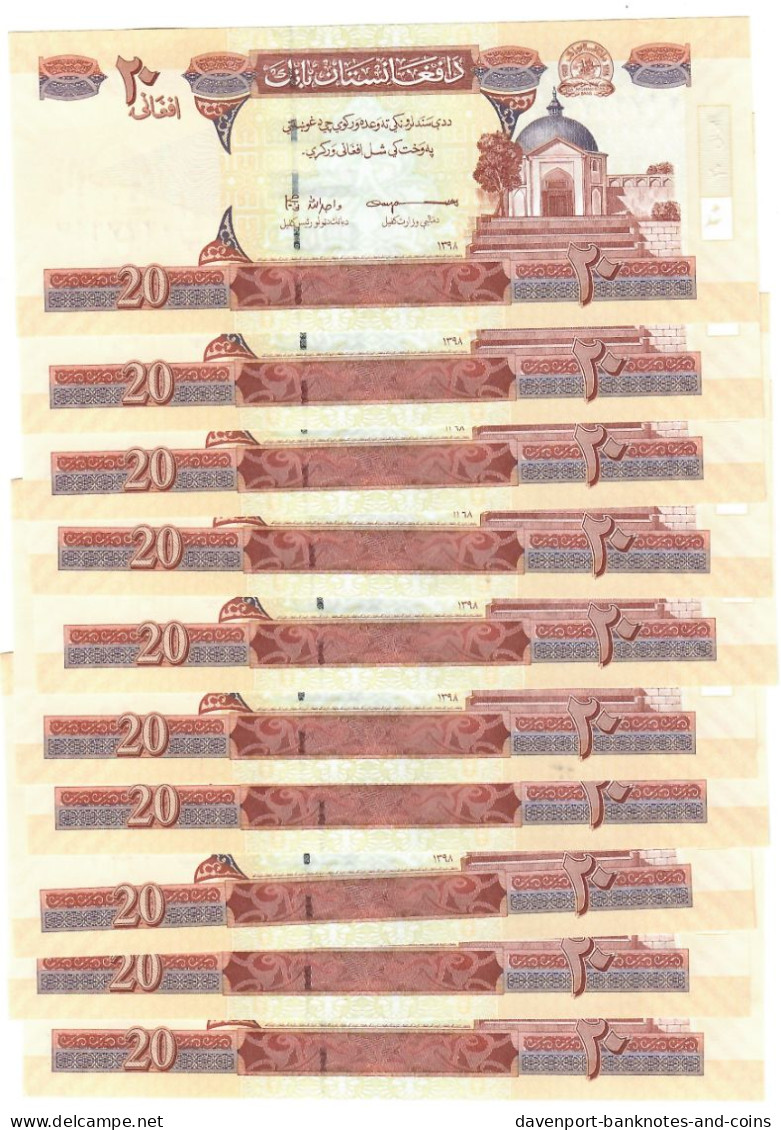 Afghanistan 10x 20 Afghanis 2019 (2021) UNC - Afghanistan