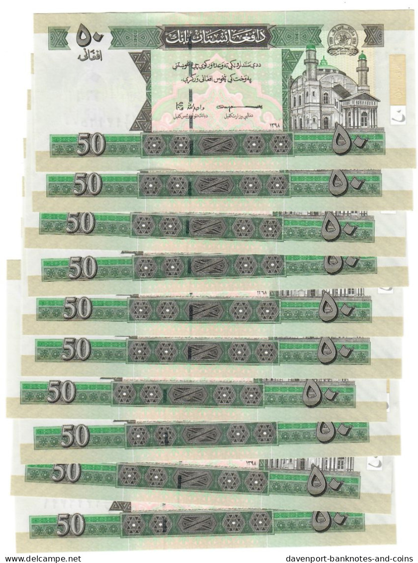 Afghanistan 10x 50 Afghanis 2019 (2021) UNC - Afghanistán